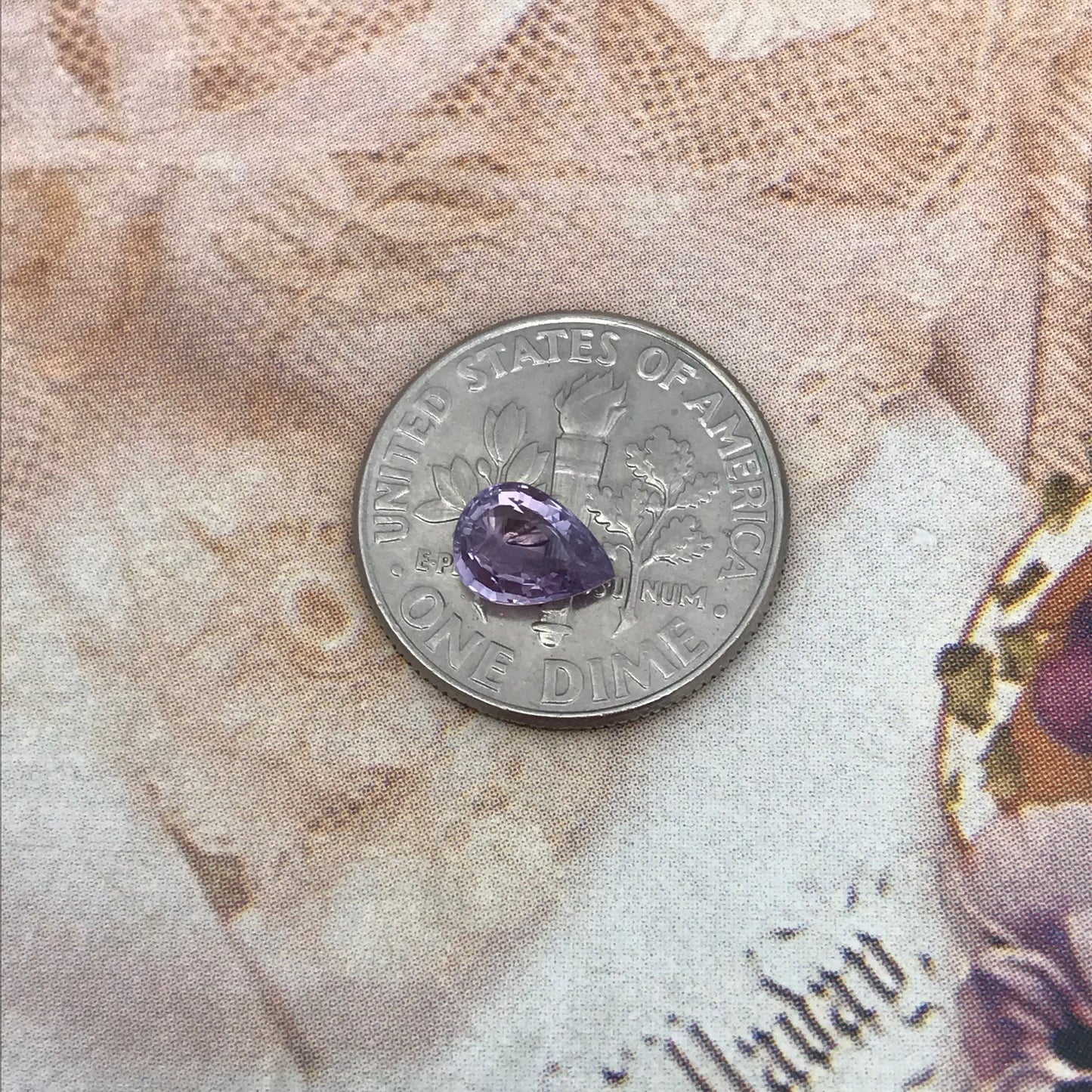 Natural Purple Sapphire 0.67 carat 6.5 x 4.8 mm Pear Cut, Faceted Loose Gemstone Purple Unmounted Gem