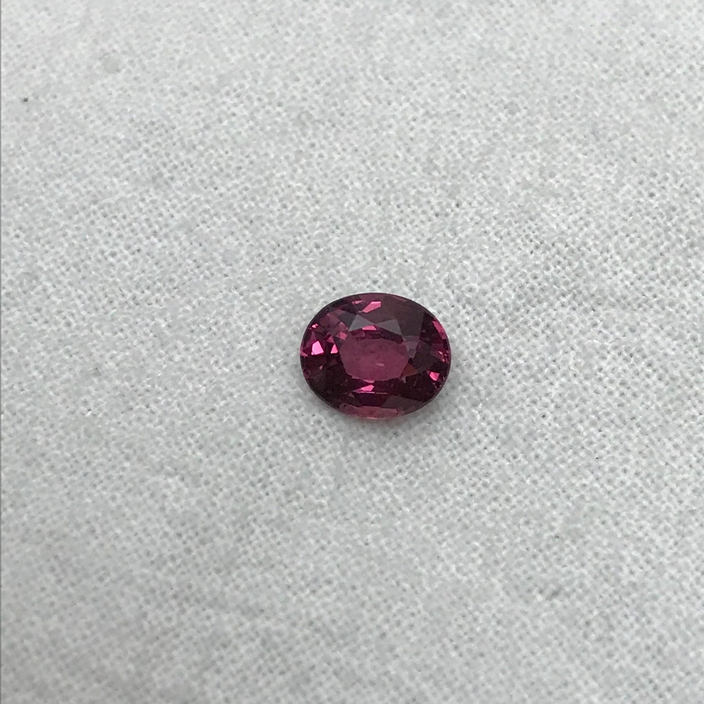 Natural Rhodolite Garnet, 1.11 carat, 6.7x5.6mm Rose Red Garnet, Faceted Oval Cut Raspberry Garnet Gem