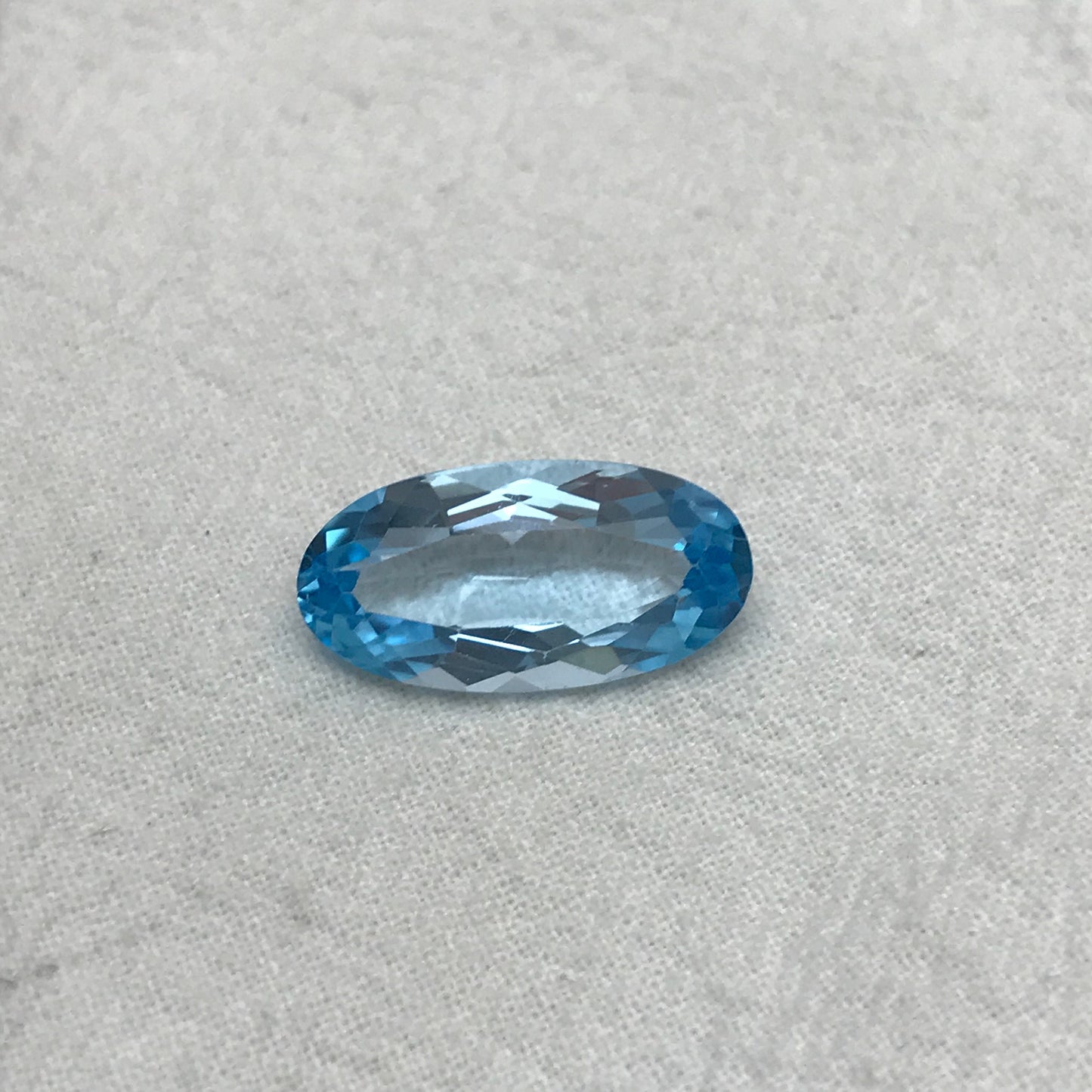 20x10mm Sky Blue Topaz 11.41 carat, Long Oval Cut Loose, Blue Topaz, Faceted Blue Topaz, December Birthstone
