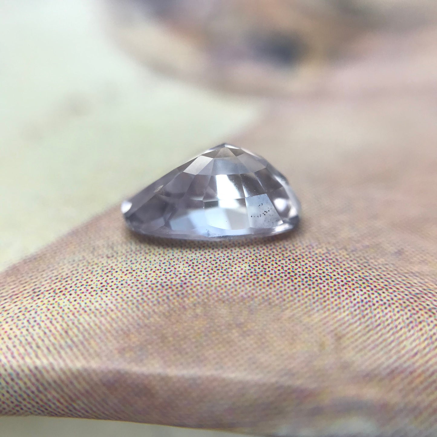 Natural Purple Sapphire 0.98 carat 5x7 mm Fat Pear Cut, Faceted Loose Gemstone Light Purple Unmounted Gem