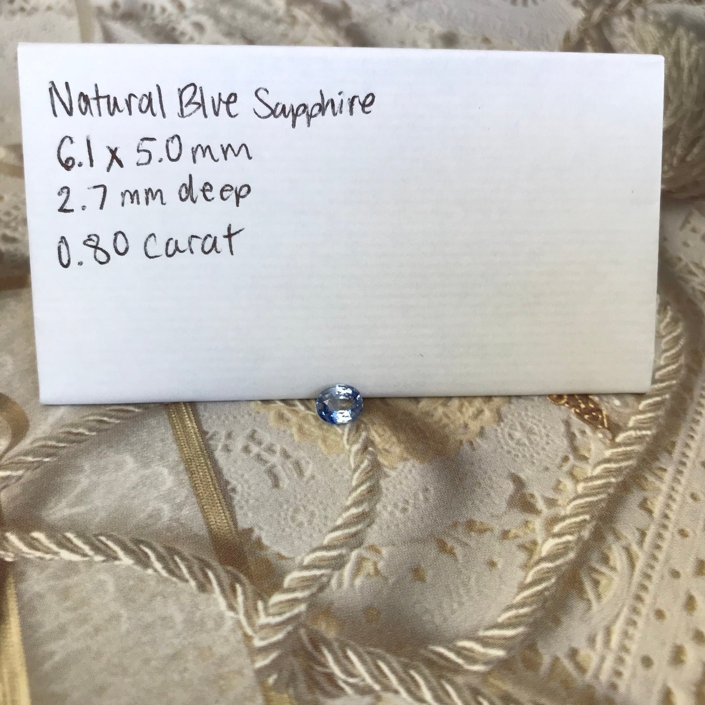 Natural Blue Sapphire 6x5mm 0.80 Carats Oval Corundum Medium Light Blue Gem Faceted Loose Sapphire, Unmounted Gemstone