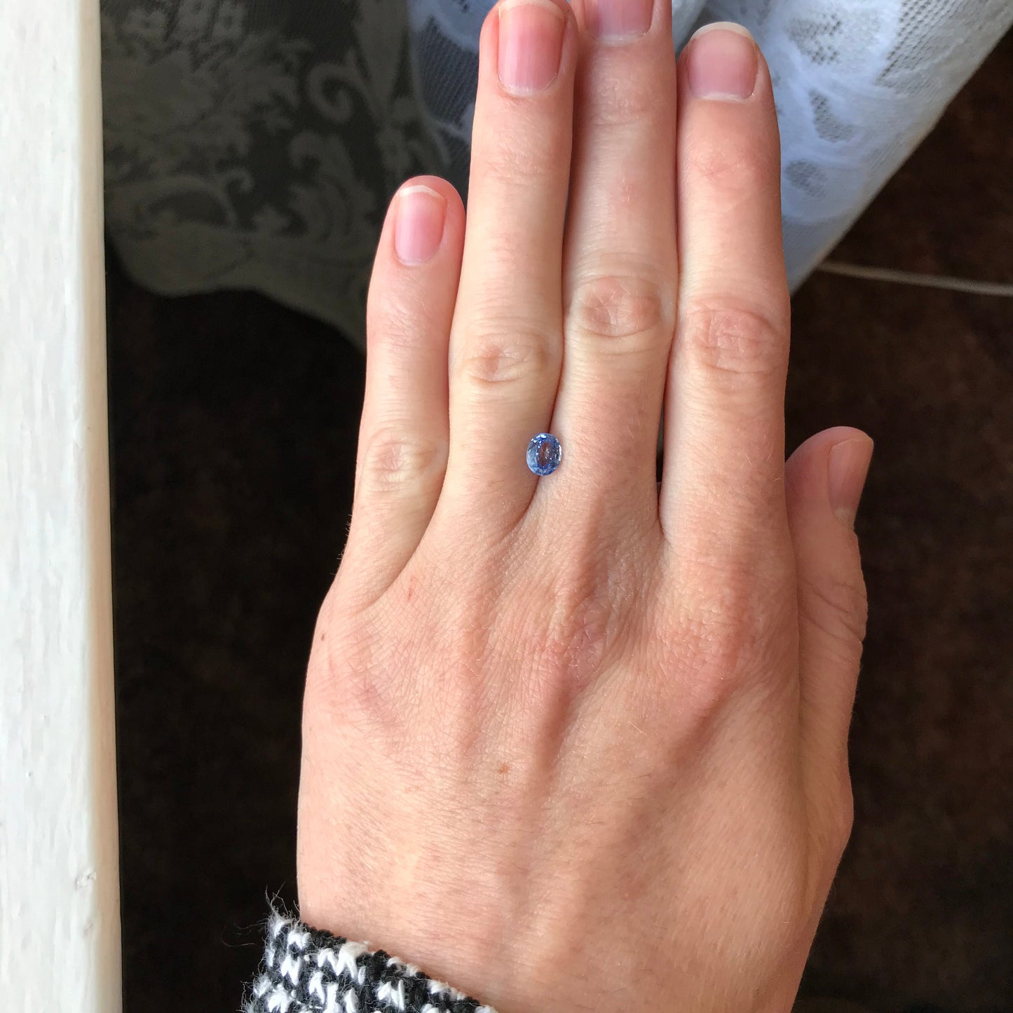 Natural Blue Sapphire 6x5mm 0.80 Carats Oval Corundum Medium Light Blue Gem Faceted Loose Sapphire, Unmounted Gemstone