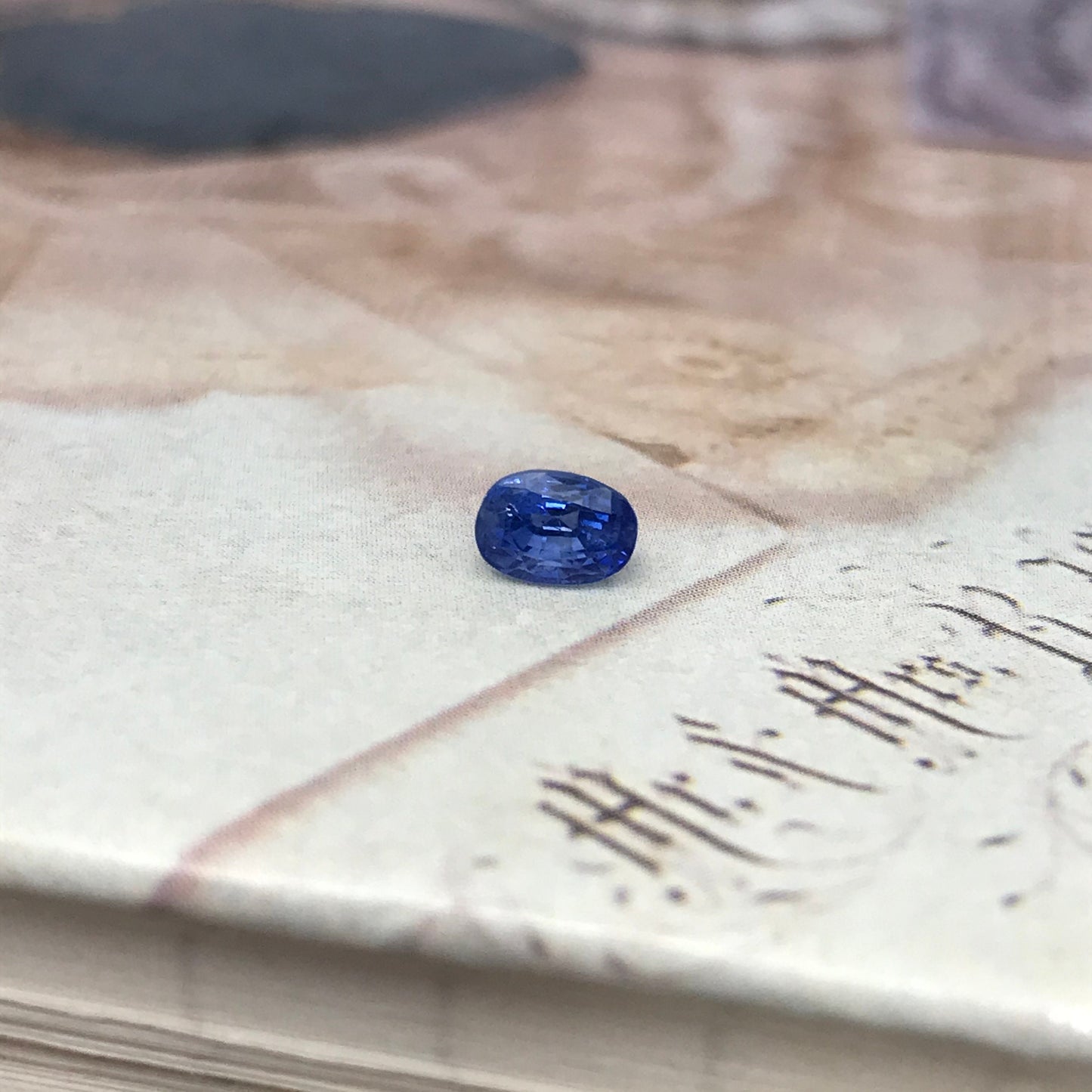 5.5x4mm Natural Blue Sapphire 1.07 Carat Oval Cut, Medium Blue Sapphire Faceted Loose Sapphire, Unmounted Gemstone