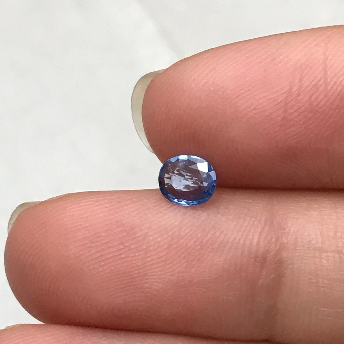 0.50ct Natural Light Blue Sapphire 5.8x4.8mm Oval Faceted Loose Gemstone Heated, Thin cut Gem