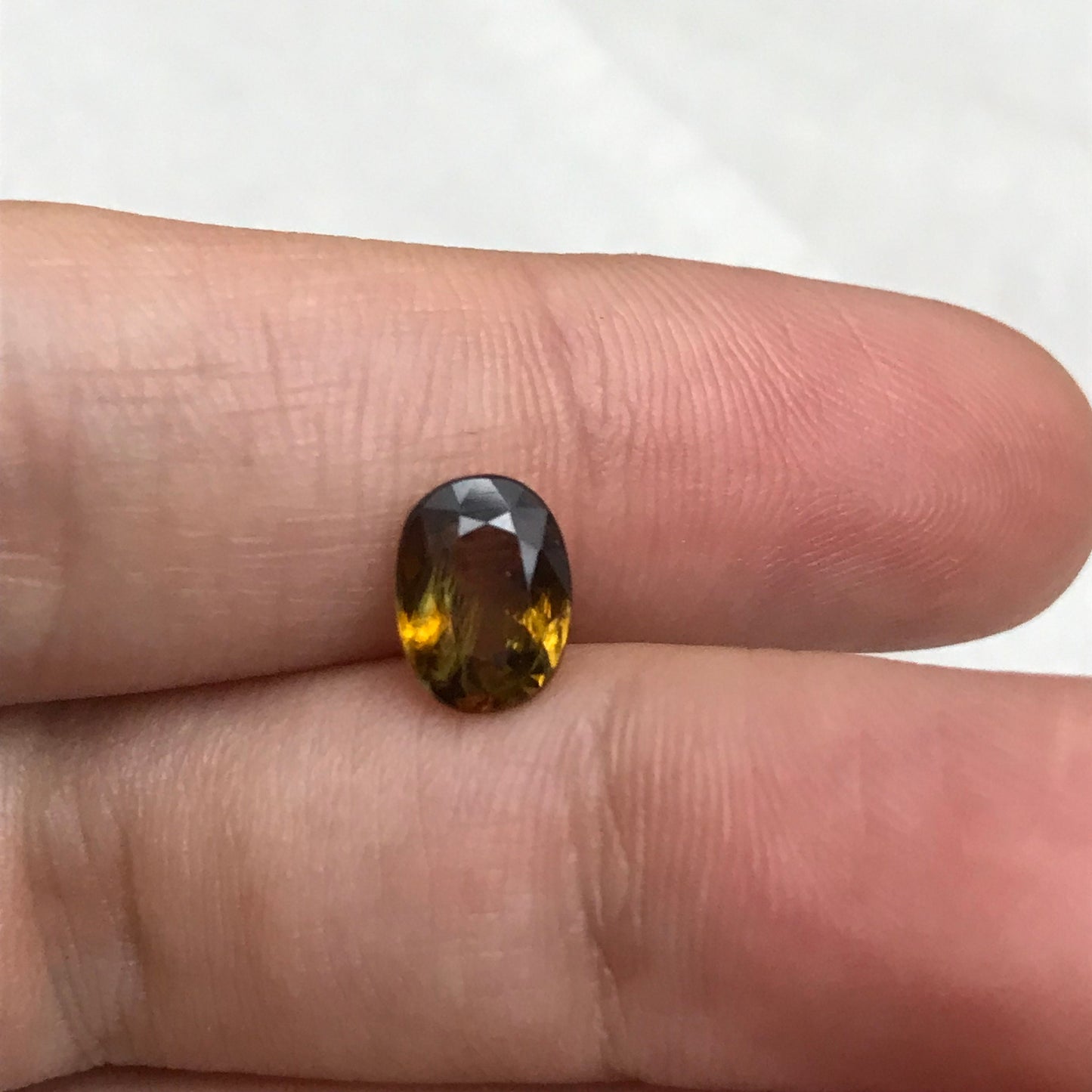 Brownish Yellow Sphene 1.43 Carat 8.3x6.2mm Oval Cut Loose Gemstone