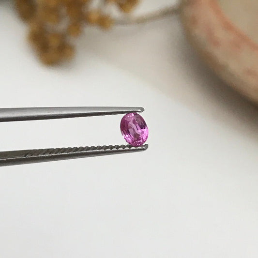 Pink Sapphire 0.33 carat 4.2x3.2mm Oval Cut, Natural Sapphire Heat Only, Faceted Loose Unmounted Gemstone for Jewelry Setting