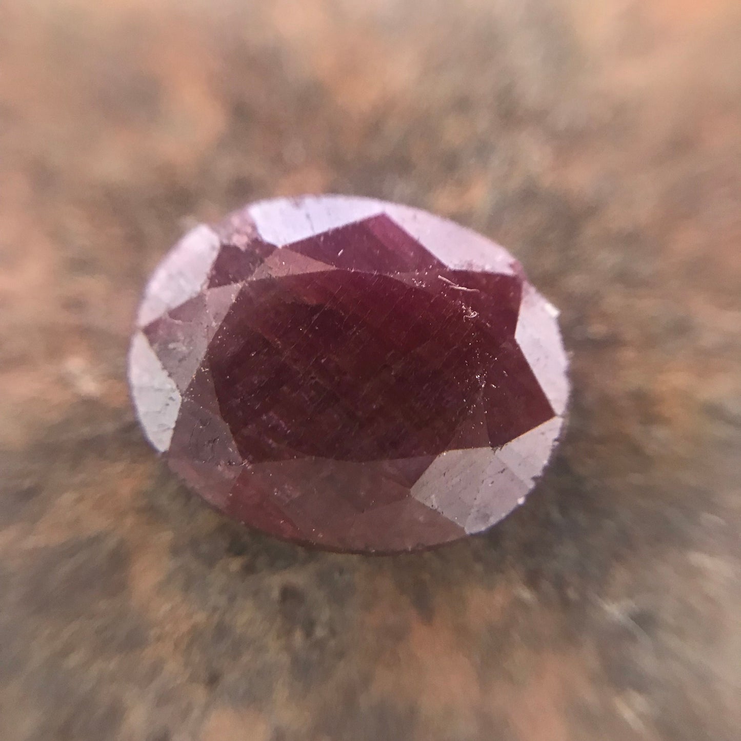 5.63 carat Natural Rustic Ruby Inexpensive, 12.4x10mm Oval Loose Gemstone Faceted Gem, Oval Cheap July Birthstone