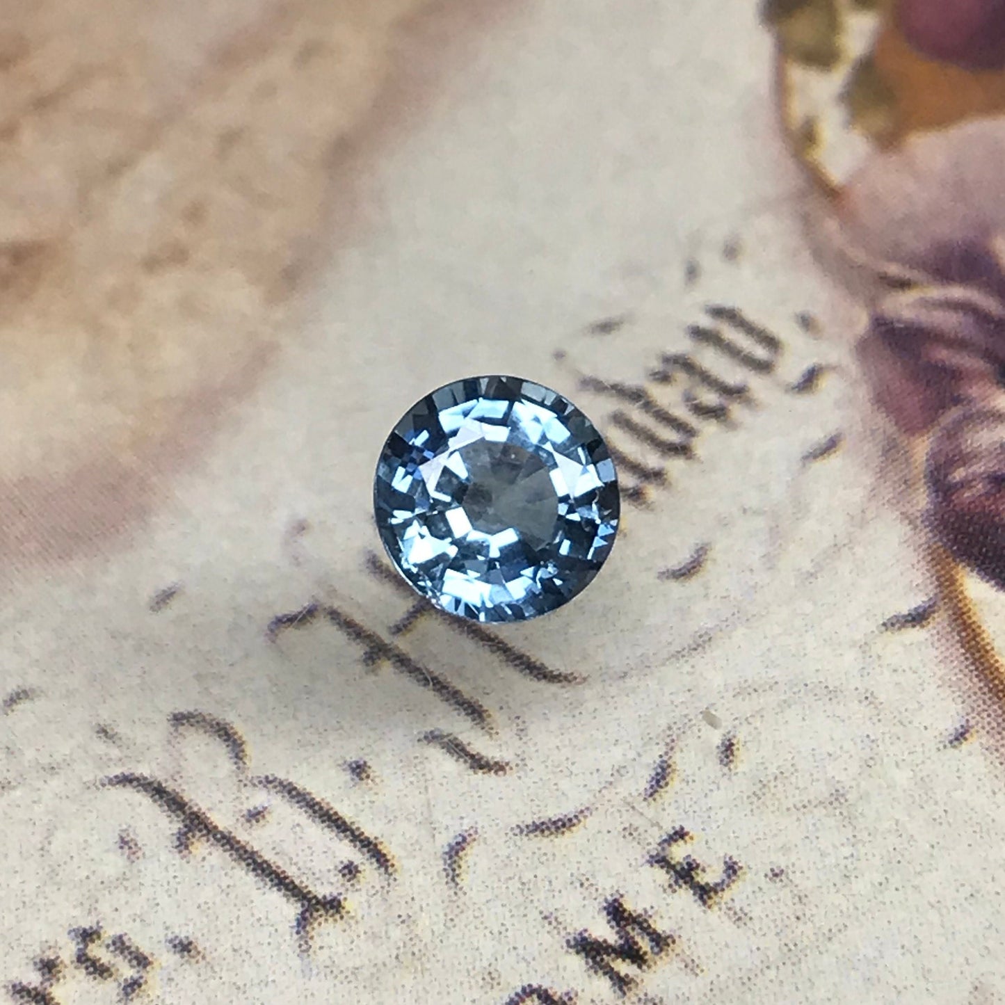 5.7mm Round Sapphire Natural Medium Light Blue, 0.91 Carats Corundum 6mm