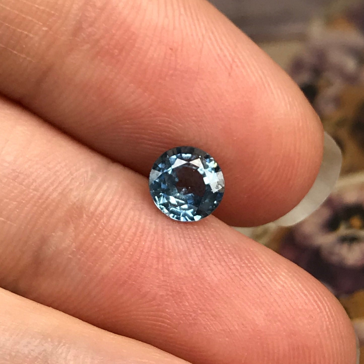 5.7mm Round Sapphire Natural Medium Light Blue, 0.91 Carats Corundum 6mm