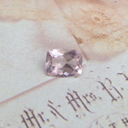 9x7mm Morganite 1.85, Cushion Rectangle Cut Peachy Pink Purple Loose Gem Unmounted Gemstone For Engagement Ring Wholesale Tested Beryl