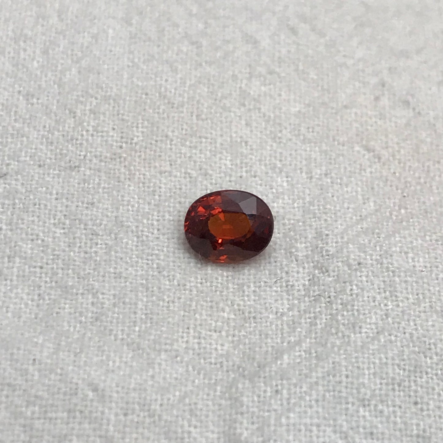 1 carat Natural Red Orange Spessartite Garnet, 6.3x5mm Oval Cut, Orange Red Faceted Garnet