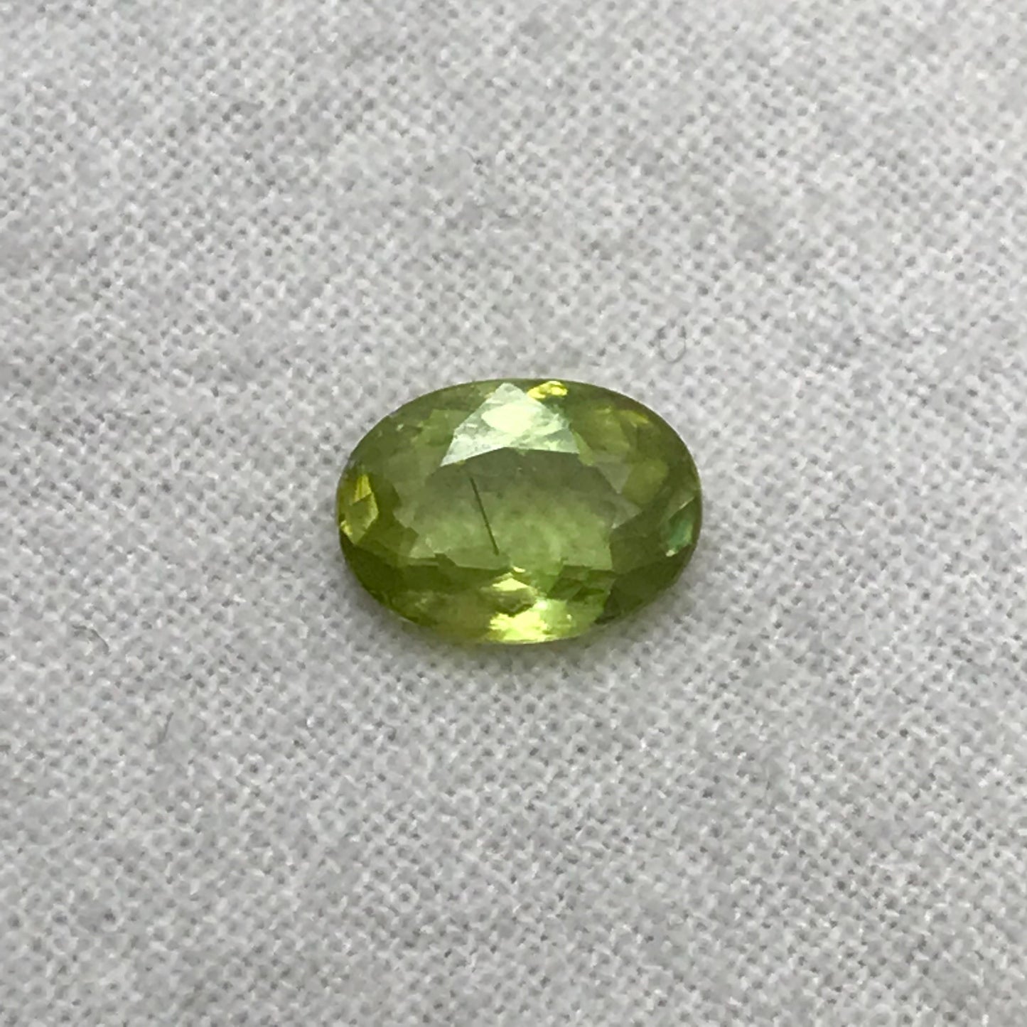 1.32 Carat Yellowish Green Sphene 8.3x6mm Oval Cut, Natural Loose Gemstone for jewelry, Titanite