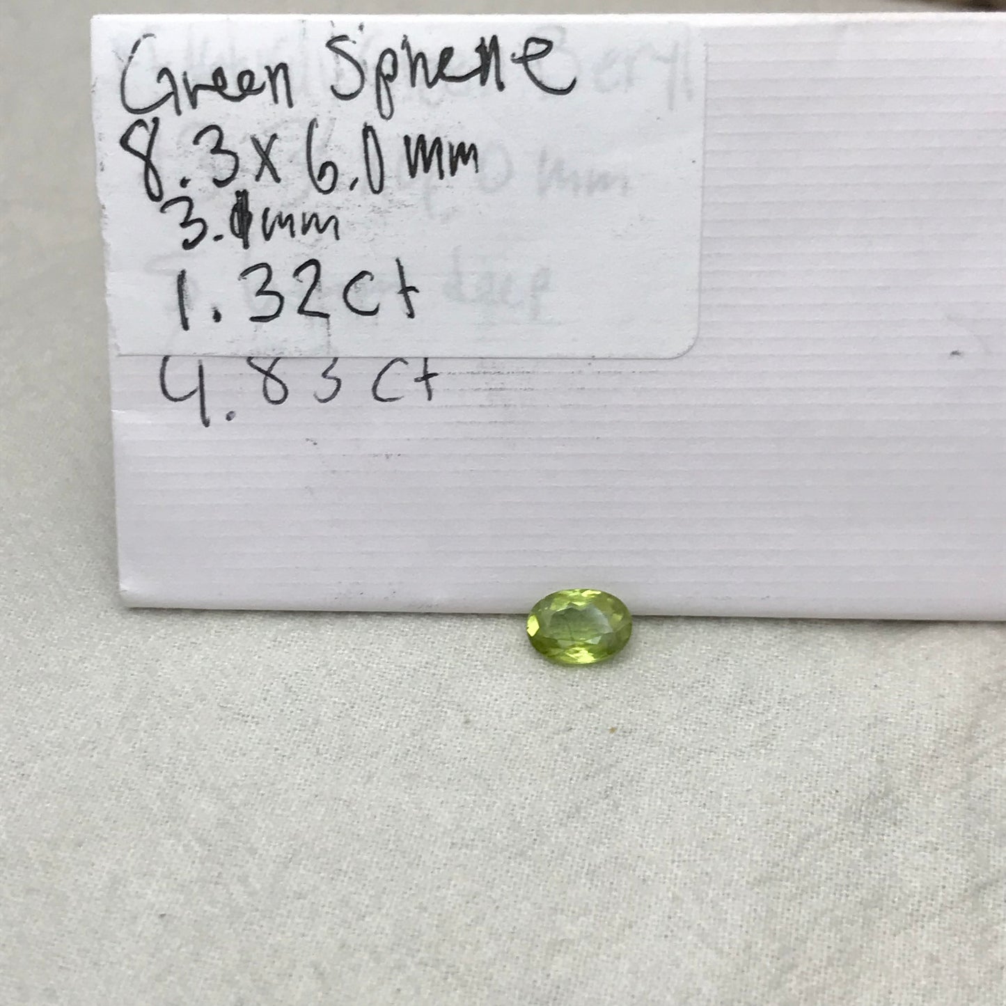 1.32 Carat Yellowish Green Sphene 8.3x6mm Oval Cut, Natural Loose Gemstone for jewelry, Titanite