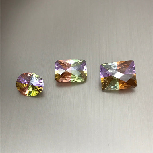 Pick One Loose Cubic Zirconia CZ Pink Purple Yellow Orange12x10mm,14x10, 15x12 Large Loose Colorful Inexpensive Gem, Multi Color Gem