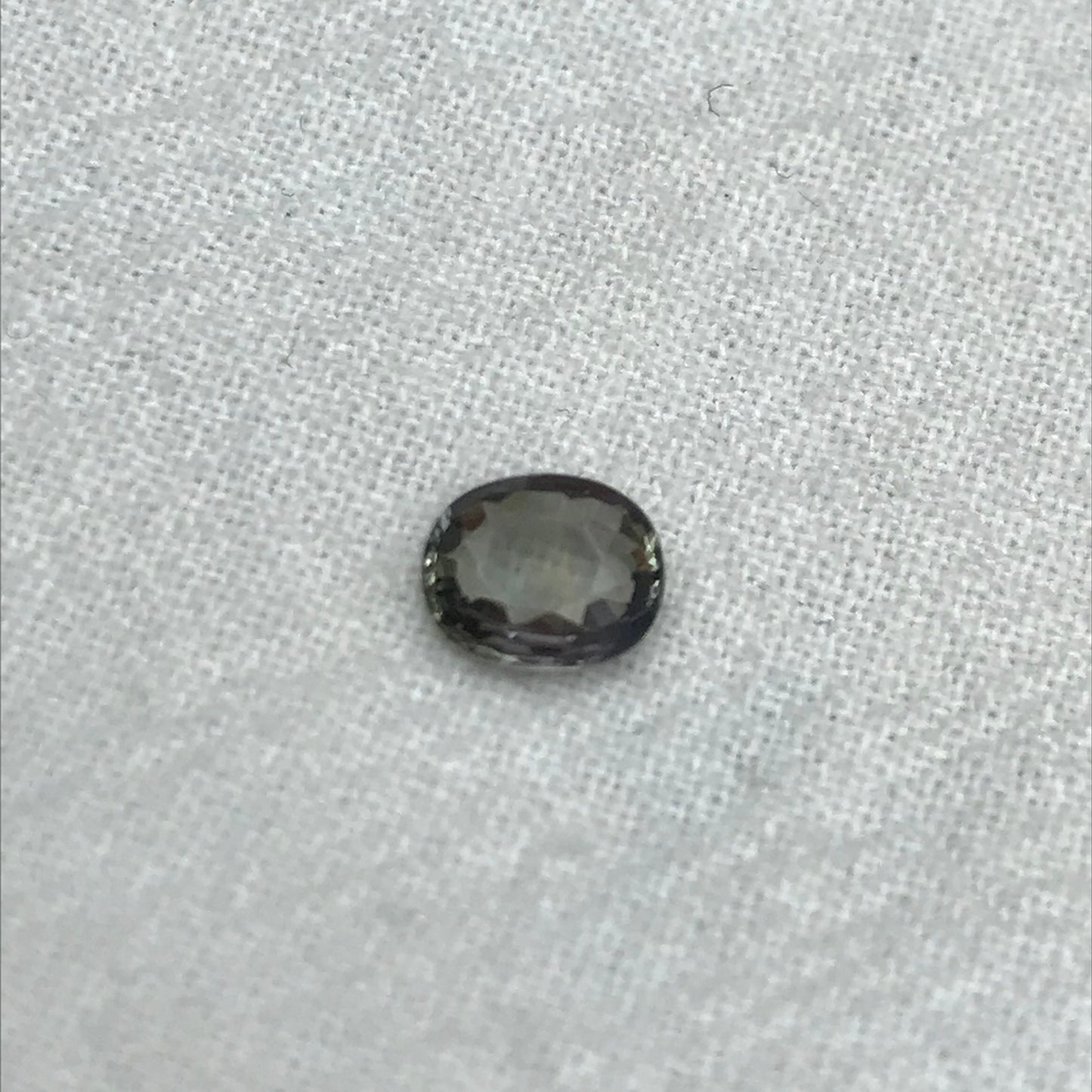 6x5mm Unheated Purple Sapphire 0.77 carat Oval Cut, Natural Greenish Purple Faceted Loose Gemstone