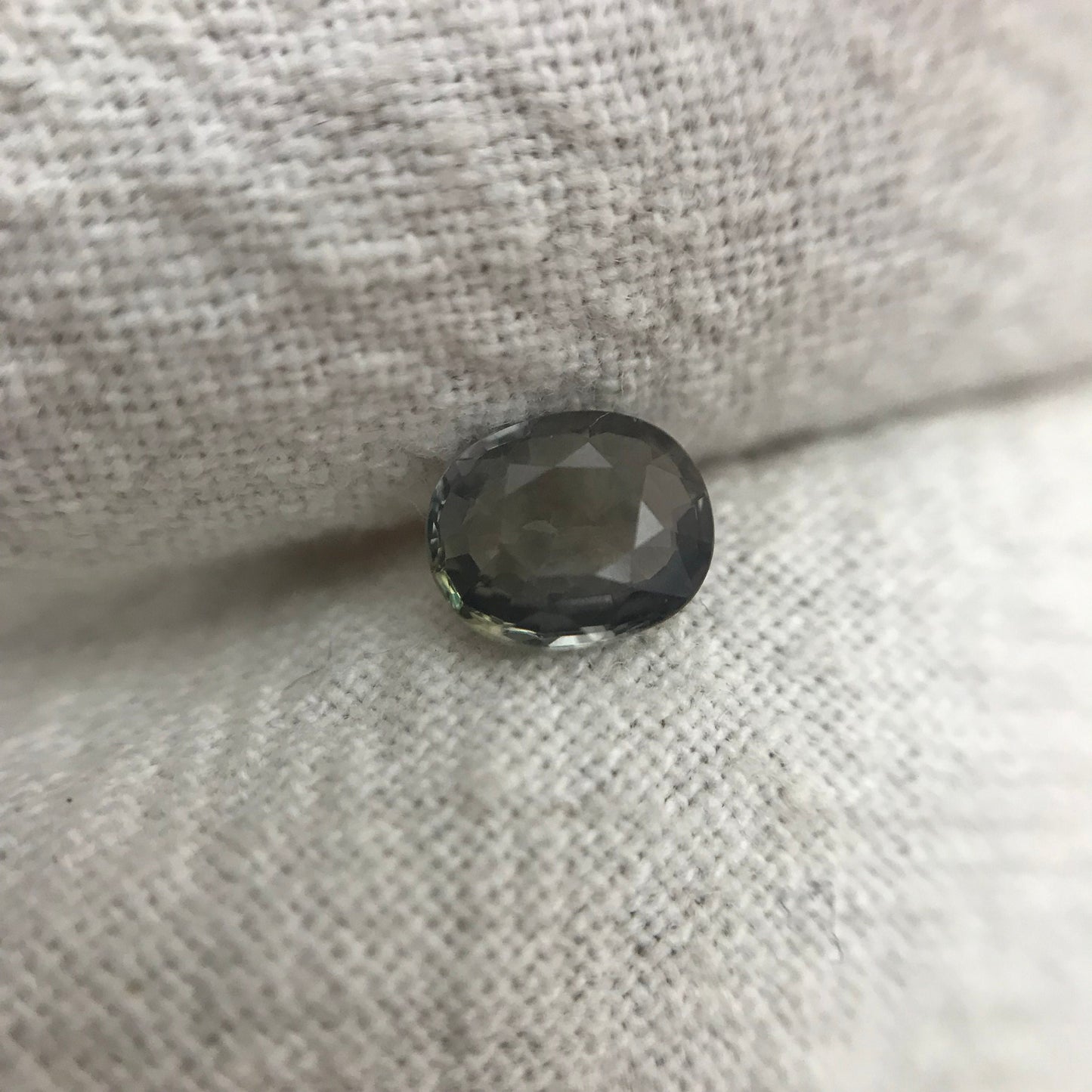 6x5mm Unheated Purple Sapphire 0.77 carat Oval Cut, Natural Greenish Purple Faceted Loose Gemstone