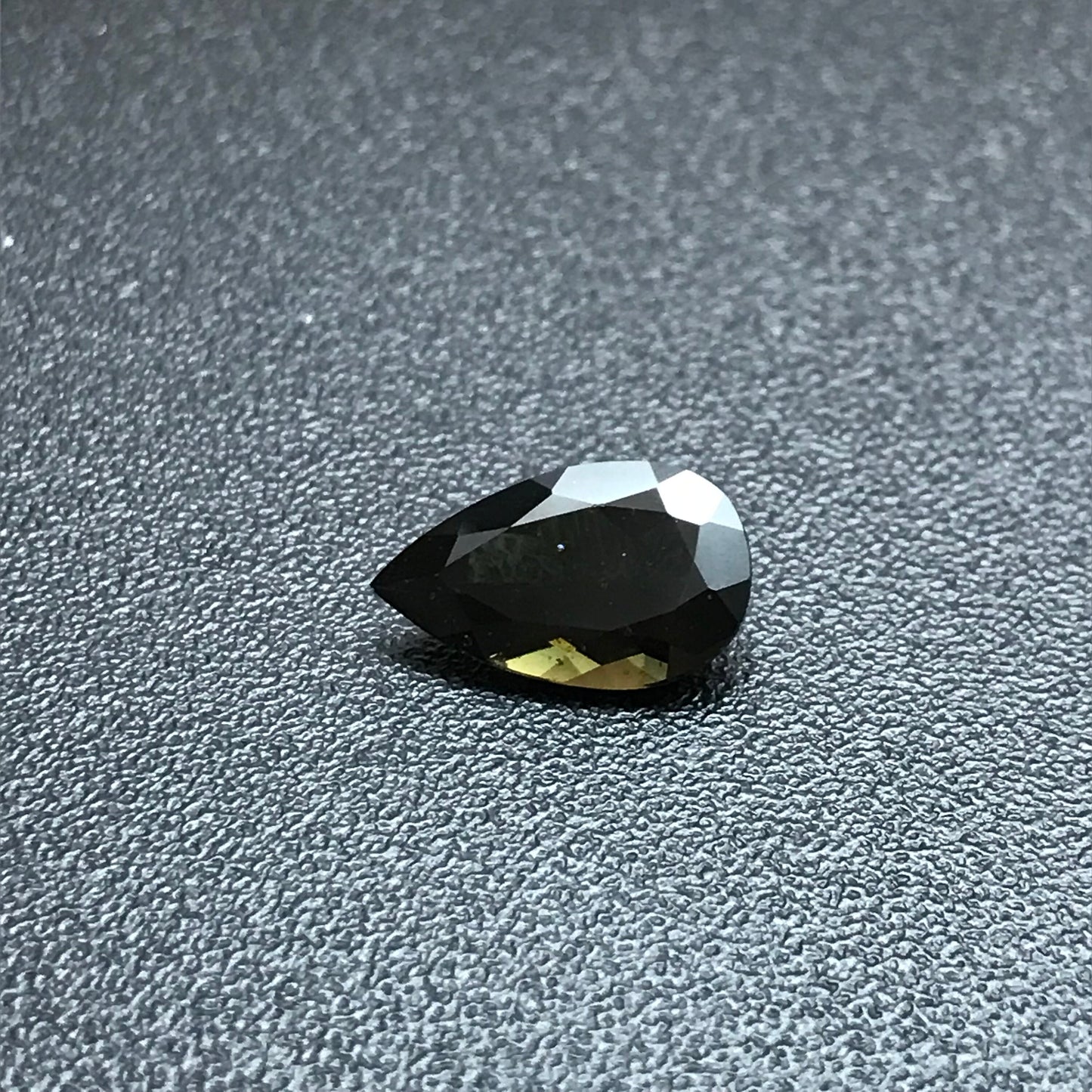 3.47 Carat Green Kornerupine 13.5x8mm Pear Cut, Faceted Green Gemstone, Deep Green