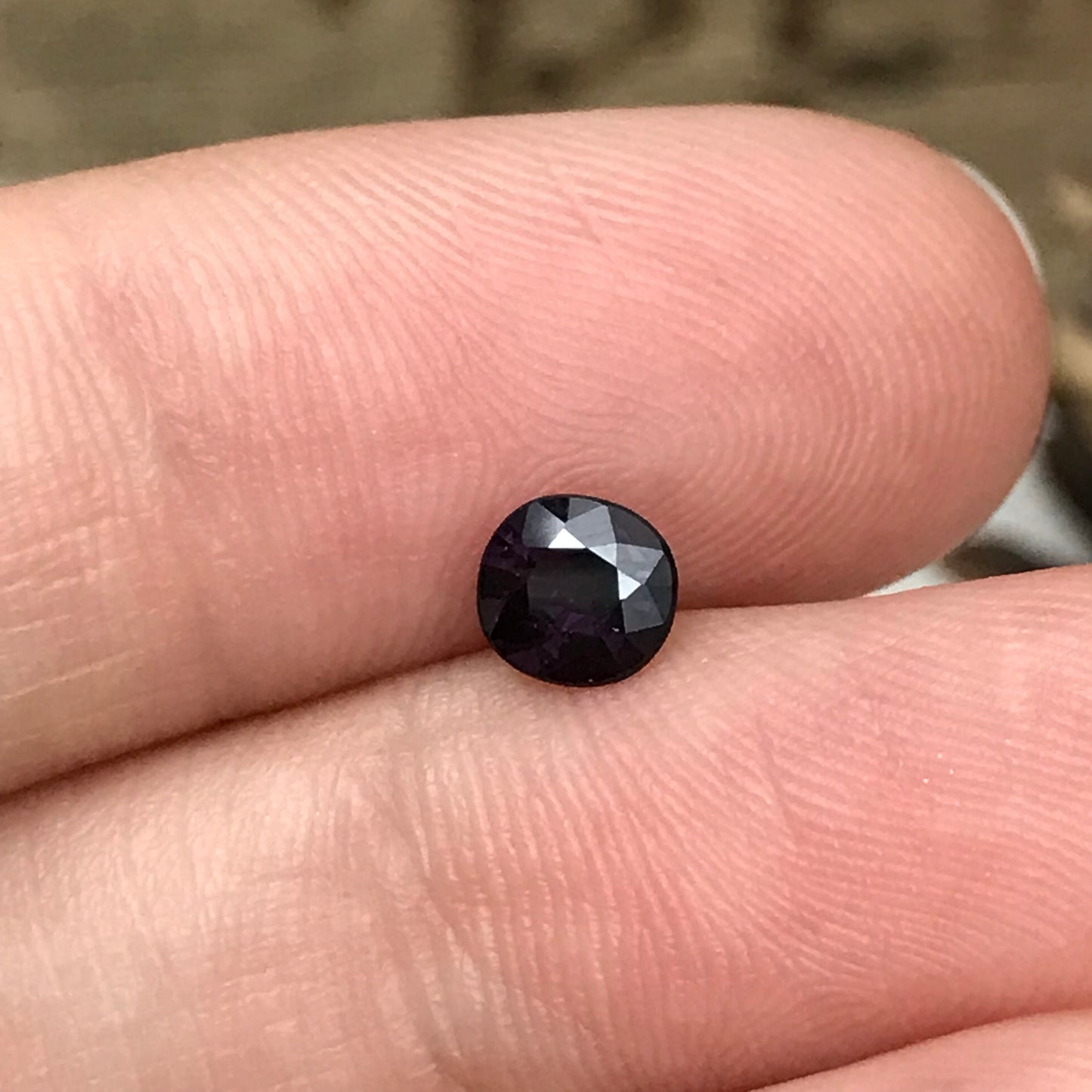 0.54 Ct Natural Purple Spinel 5x4.7mm Cushion Cut, Faceted Loose Gemstone, Dark Purple Stone, Flowing Gems