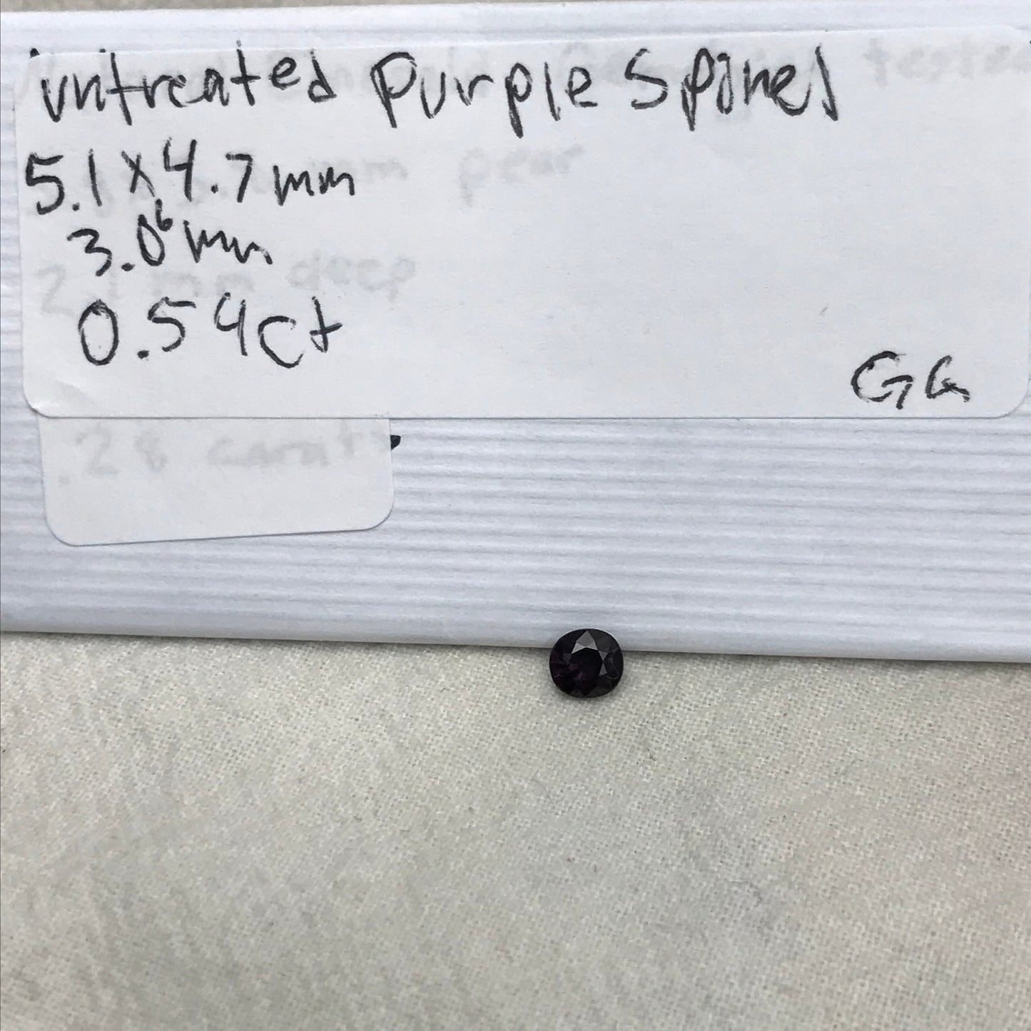 0.54 Ct Natural Purple Spinel 5x4.7mm Cushion Cut, Faceted Loose Gemstone, Dark Purple Stone, Flowing Gems