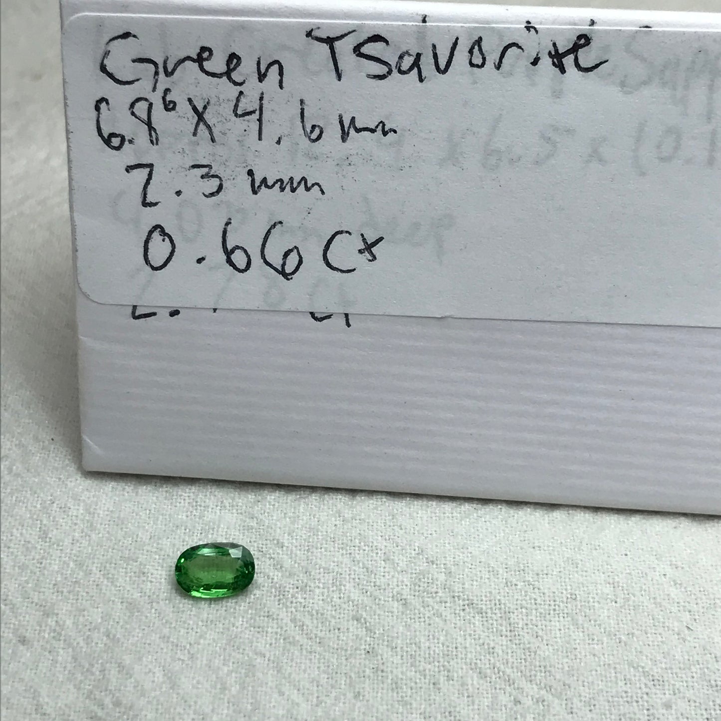 0.66 carat Natural Tsavorite Garnet 7x4.5mm Faceted Oval cut