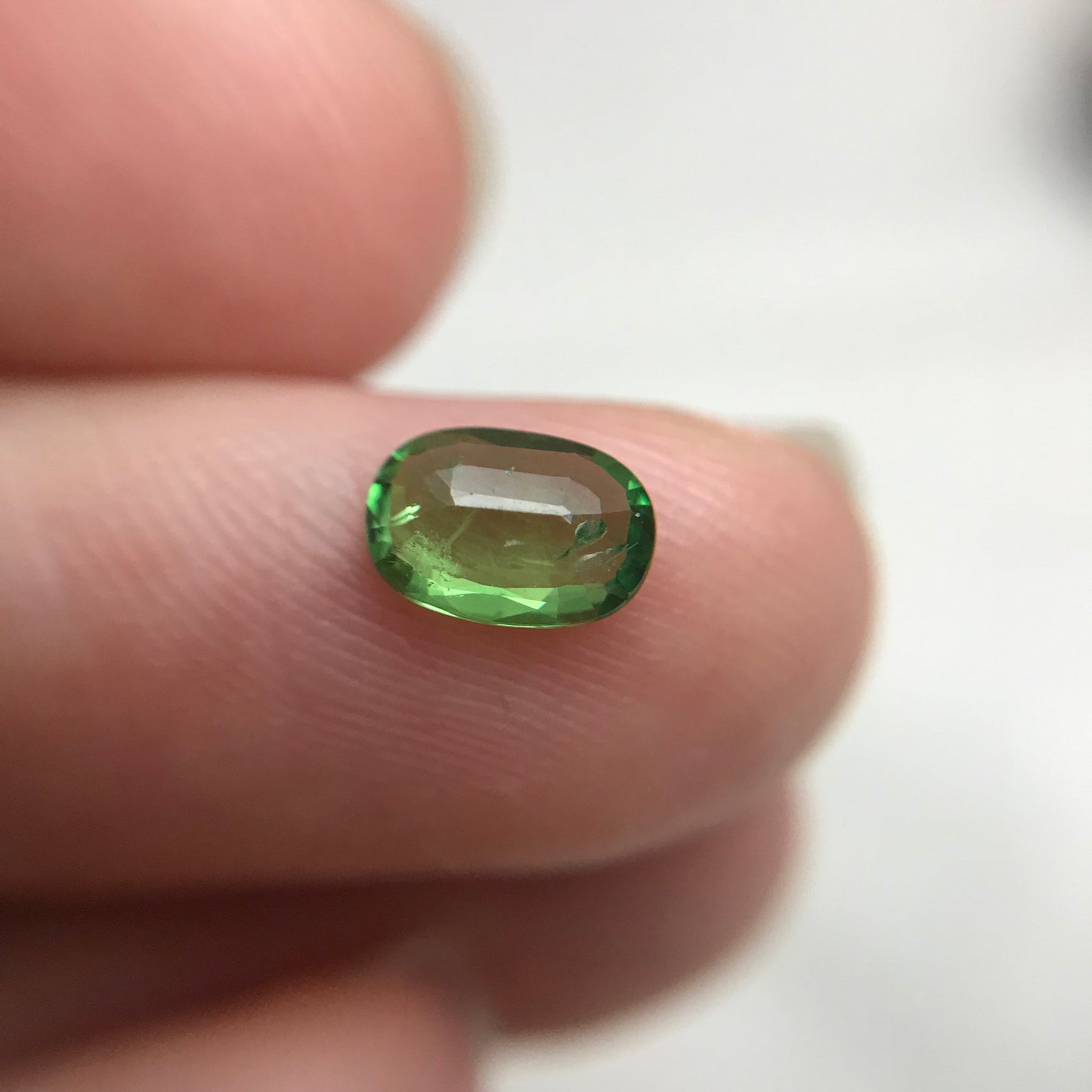 0.66 carat Natural Tsavorite Garnet 7x4.5mm Faceted Oval cut