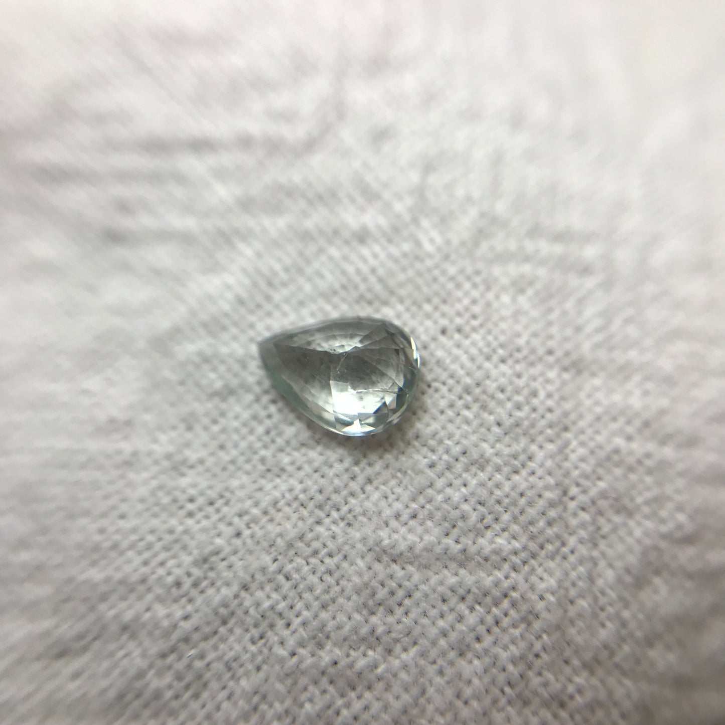 Natural Light Green Sapphire 0.61 Carat 6x4.5mm Pear Corundum Unheated Faceted Loose Bluish Green Gemstone