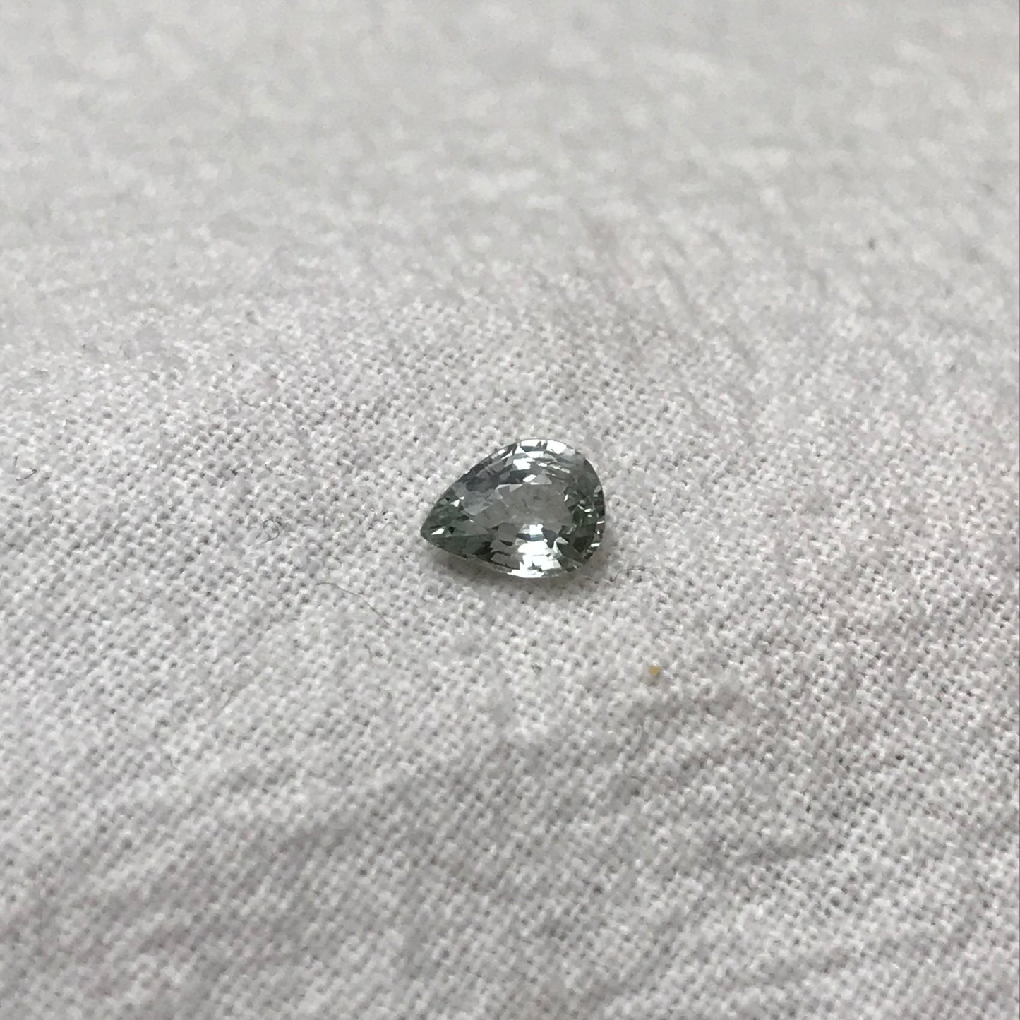 Natural Light Green Sapphire 0.61 Carat 6x4.5mm Pear Corundum Unheated Faceted Loose Bluish Green Gemstone