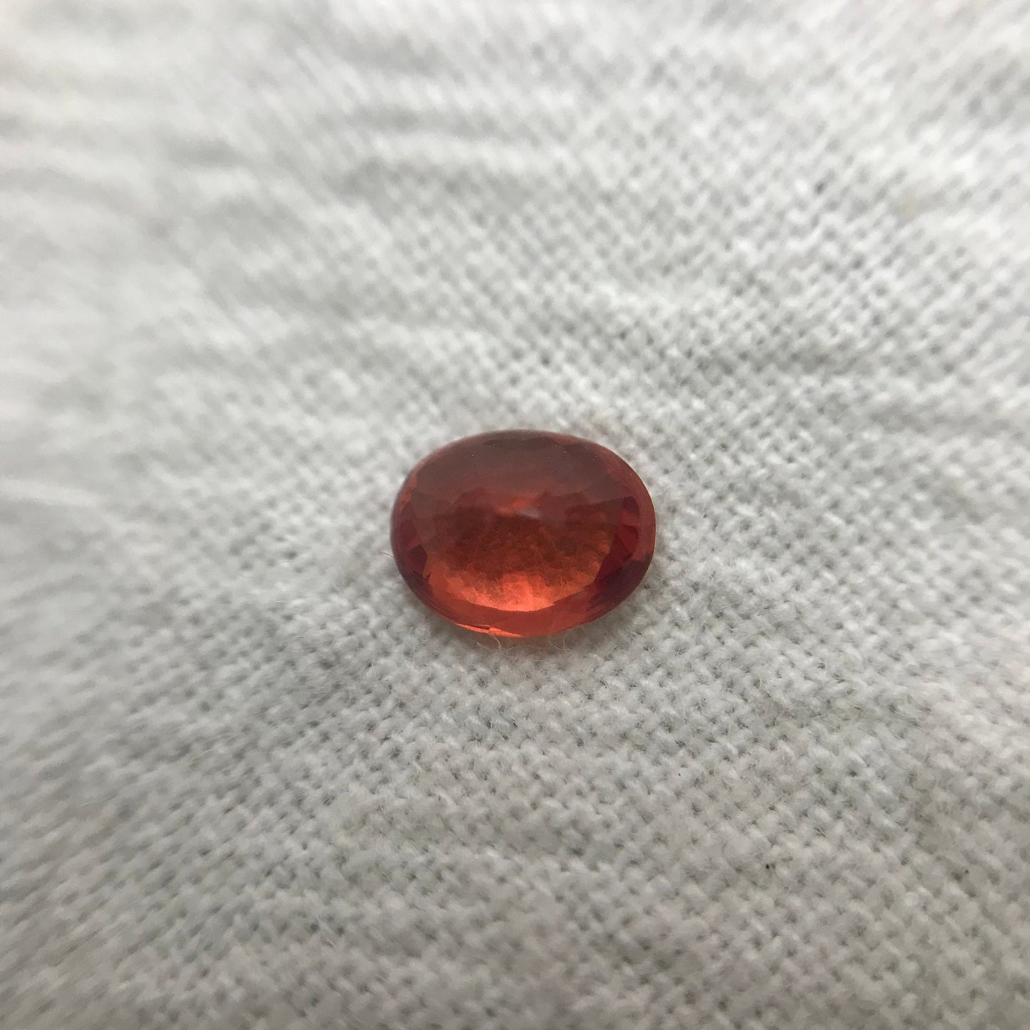0.52 ct Natural Red Orange Sapphire 5.4x4.3mm Oval Cut Faceted Gem Loose Gemstone Earth Mined Beryllium Treated