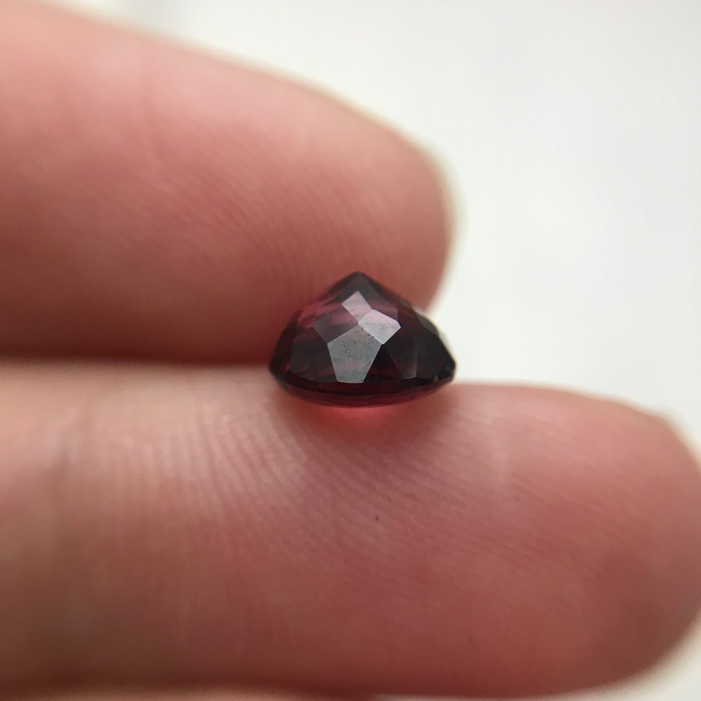 2.27 carat Natural Rhodolite Garnet, 7.5x7mm Purplish Red Garnet, Faceted Portuguese Style Cushion Cut Garnet Gem, Vibrant Red Garnet
