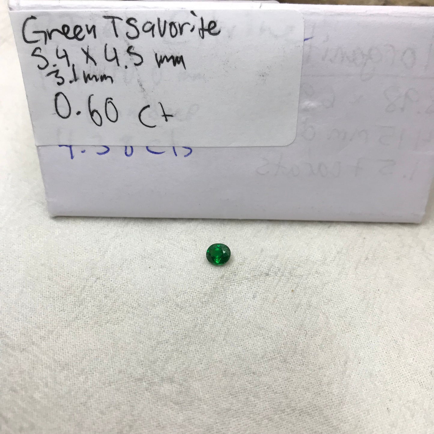 0.60 carat Natural Green Tsavorite Garnet 5.5x4.5mm Oval Cut, Faceted Loose Rich Green