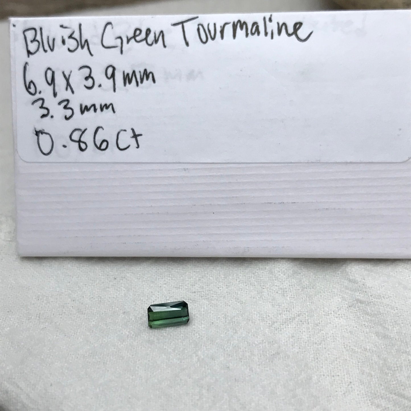 7x4mm Natural Bluish Green Tourmaline Rectangle Octogon Cut, 0.86 carat Faceted Loose Gemstone Earth Mined