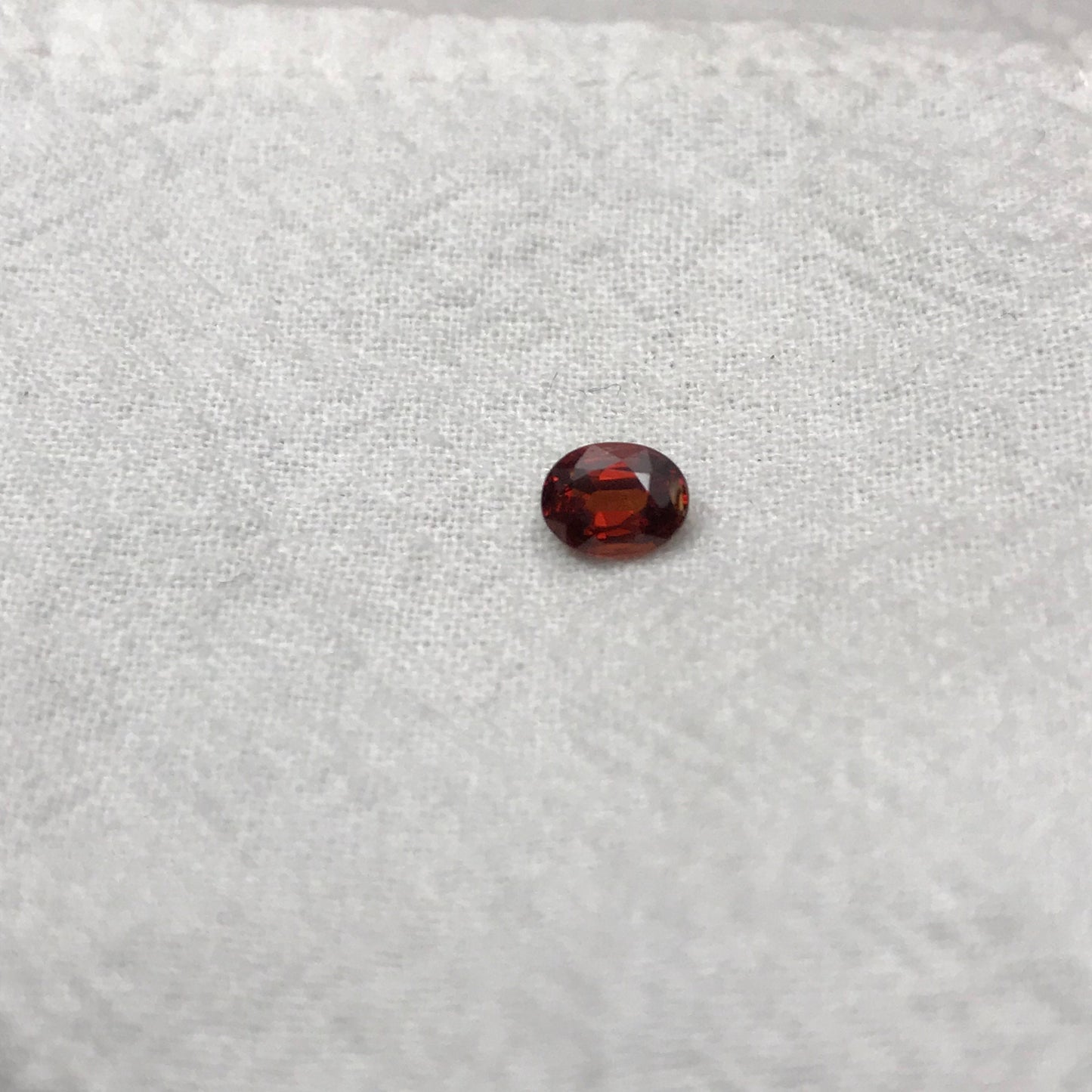 0.80 ct Natural Orangey Red Spessartite Garnet 6x4.7mm Oval Faceted Gemstone Loose Gem Red Orange Garnet