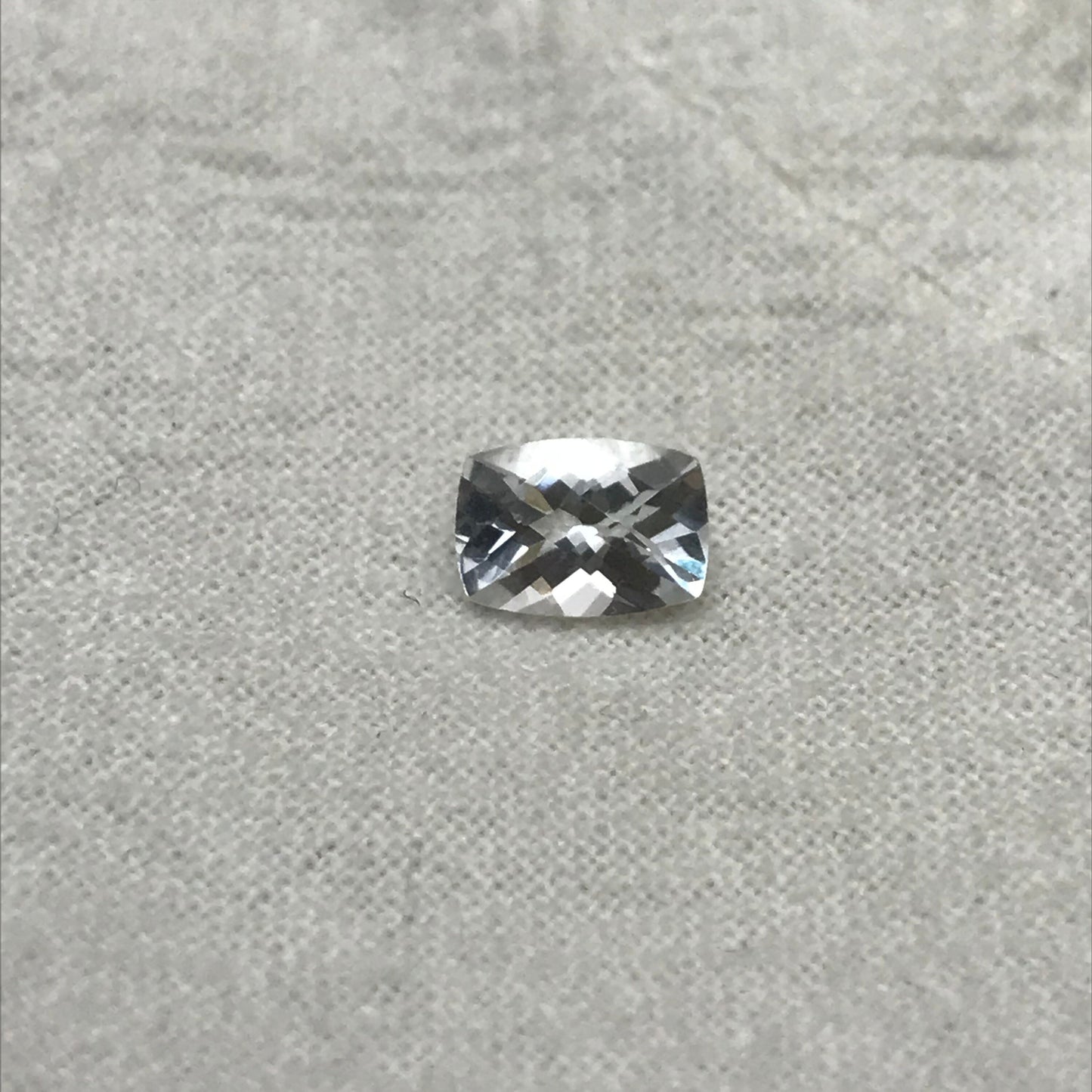 7x5mm Light Blue Aquamarine 0.79 carat Checker Rectangle Cushion Cut, Faceted Loose Gemstone