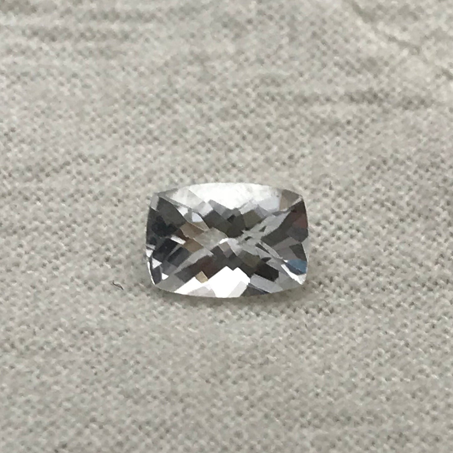 7x5mm Light Blue Aquamarine 0.79 carat Checker Rectangle Cushion Cut, Faceted Loose Gemstone