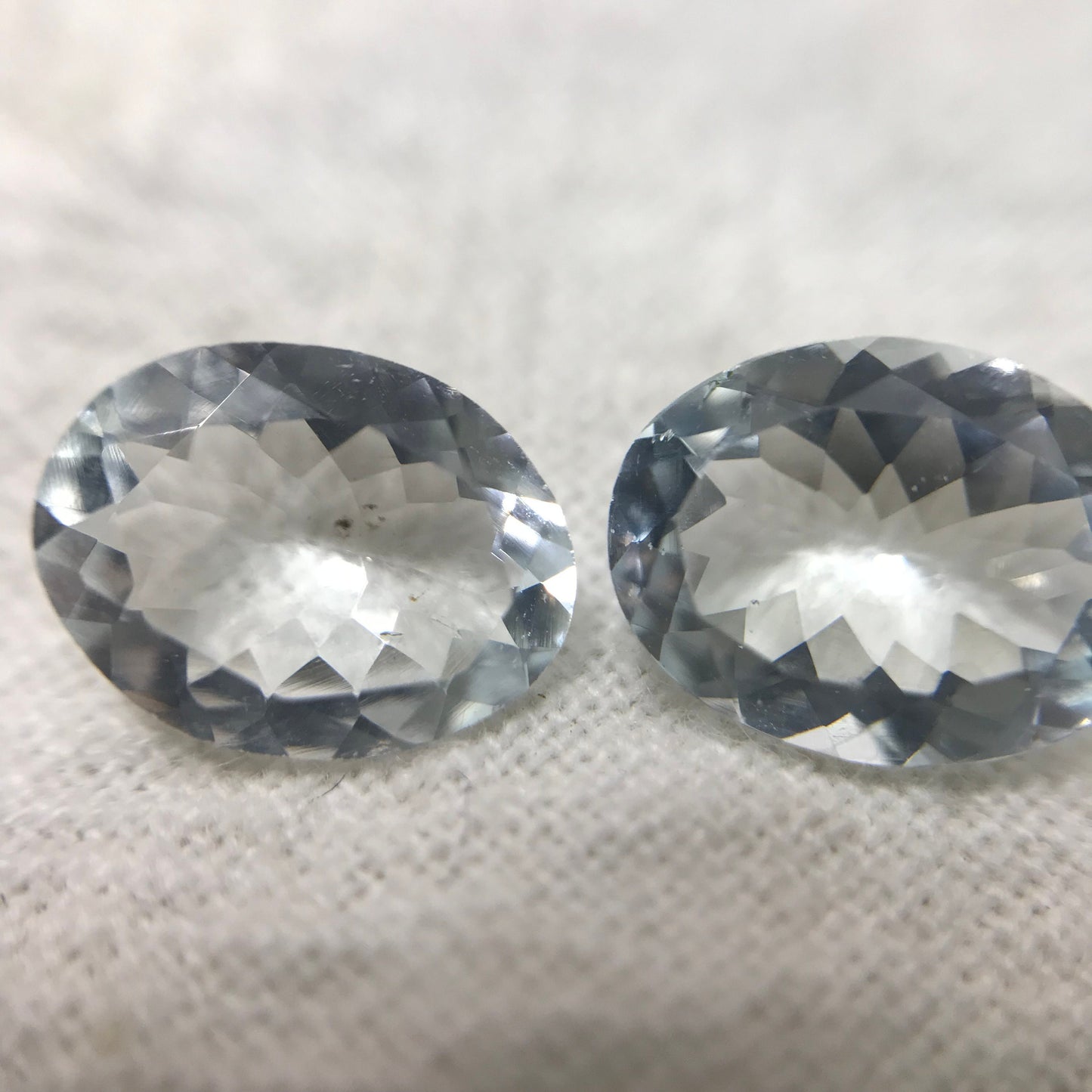 Pair of Light Blue Aquamarine 9x7mm Oval Cut Loose Gem Faceted Gemstone Natural March Birthstones 2.40 TCW