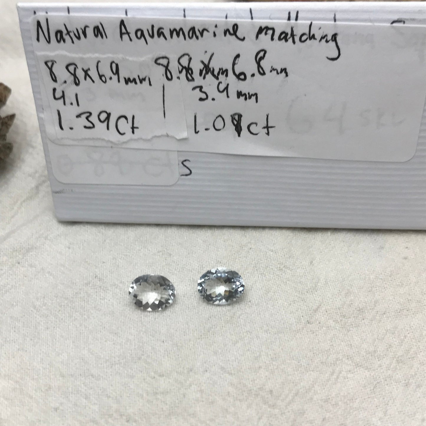 Pair of Light Blue Aquamarine 9x7mm Oval Cut Loose Gem Faceted Gemstone Natural March Birthstones 2.40 TCW