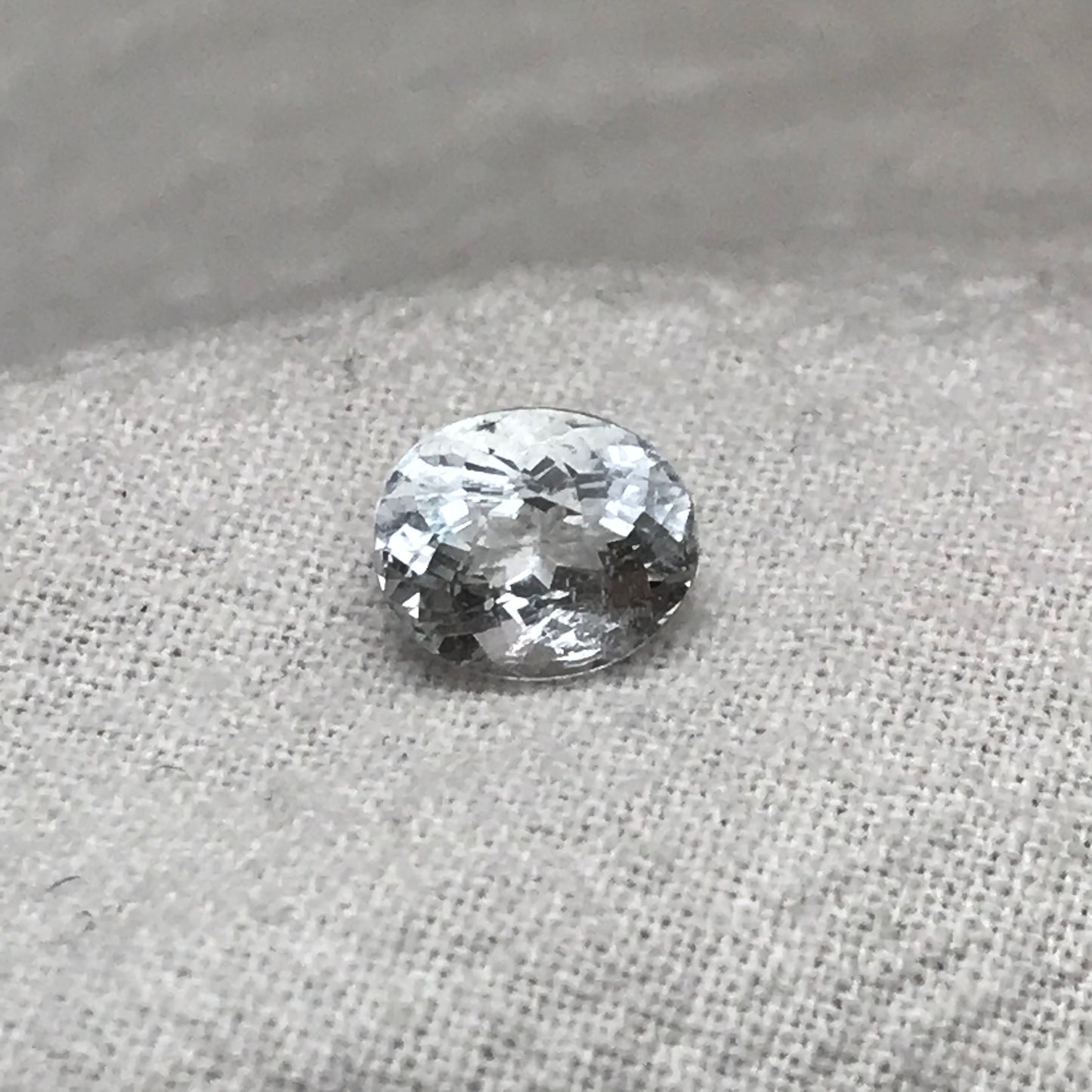 1.34 Aquamarine carat 7.7x6.4mm Oval Cut Natural Included Gemstone from Brazil, Faceted Loose Gemstone