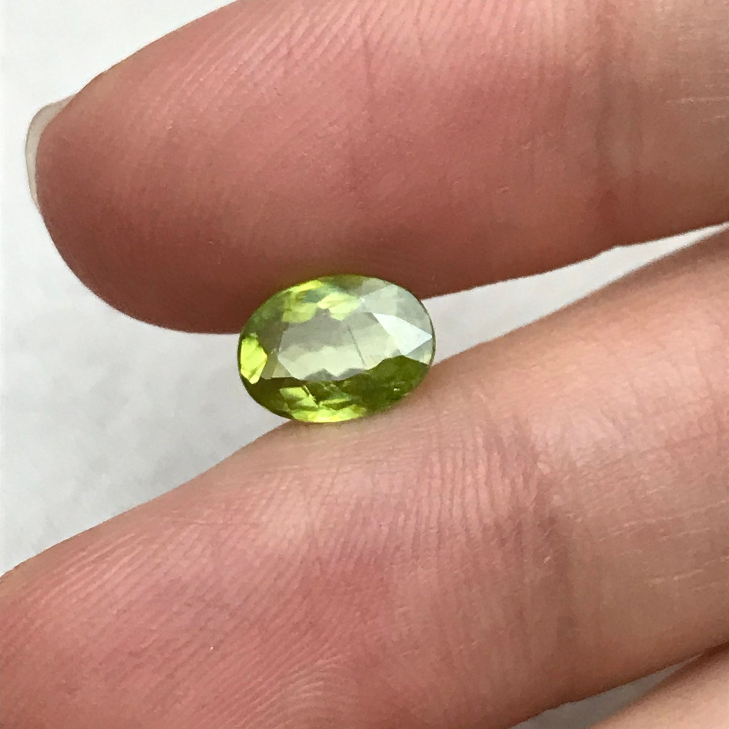 1.32 Carat Yellowish Green Sphene 8.3x6mm Oval Cut, Natural Loose Gemstone for jewelry, Titanite