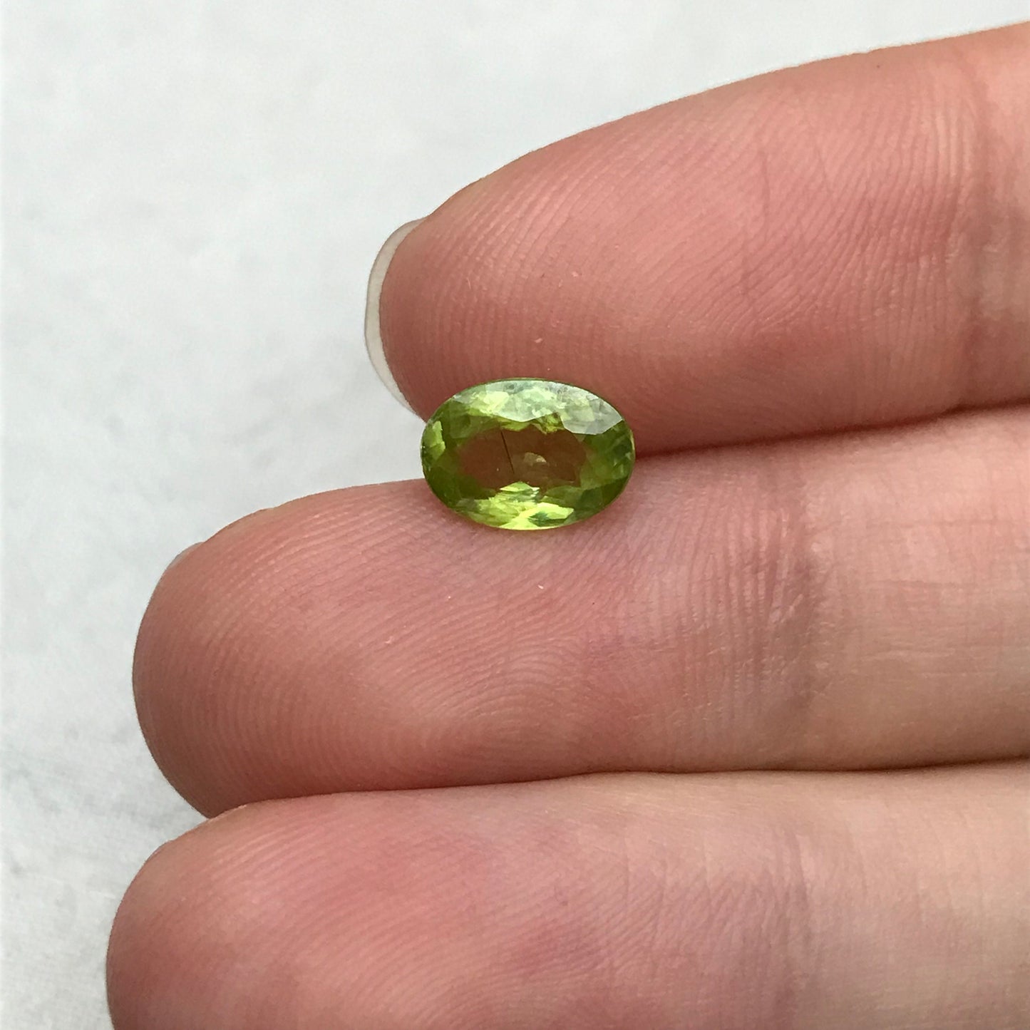 1.32 Carat Yellowish Green Sphene 8.3x6mm Oval Cut, Natural Loose Gemstone for jewelry, Titanite