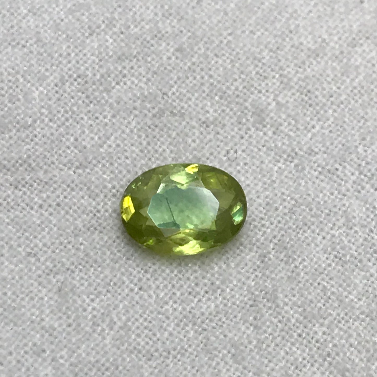 1.32 Carat Yellowish Green Sphene 8.3x6mm Oval Cut, Natural Loose Gemstone for jewelry, Titanite