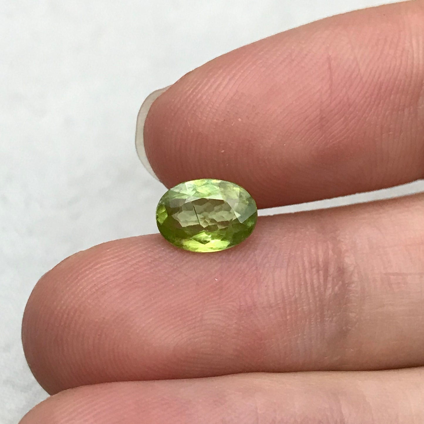1.32 Carat Yellowish Green Sphene 8.3x6mm Oval Cut, Natural Loose Gemstone for jewelry, Titanite