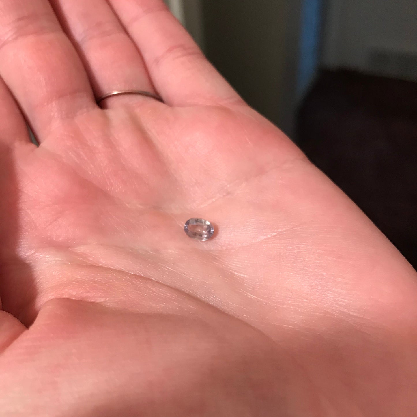 Color Change Natural Sapphire 6x4.4 mm Oval 0.73 Carat - Light Purple to Green Gemstone - Corundum Gem Faceted Loose Unmounted