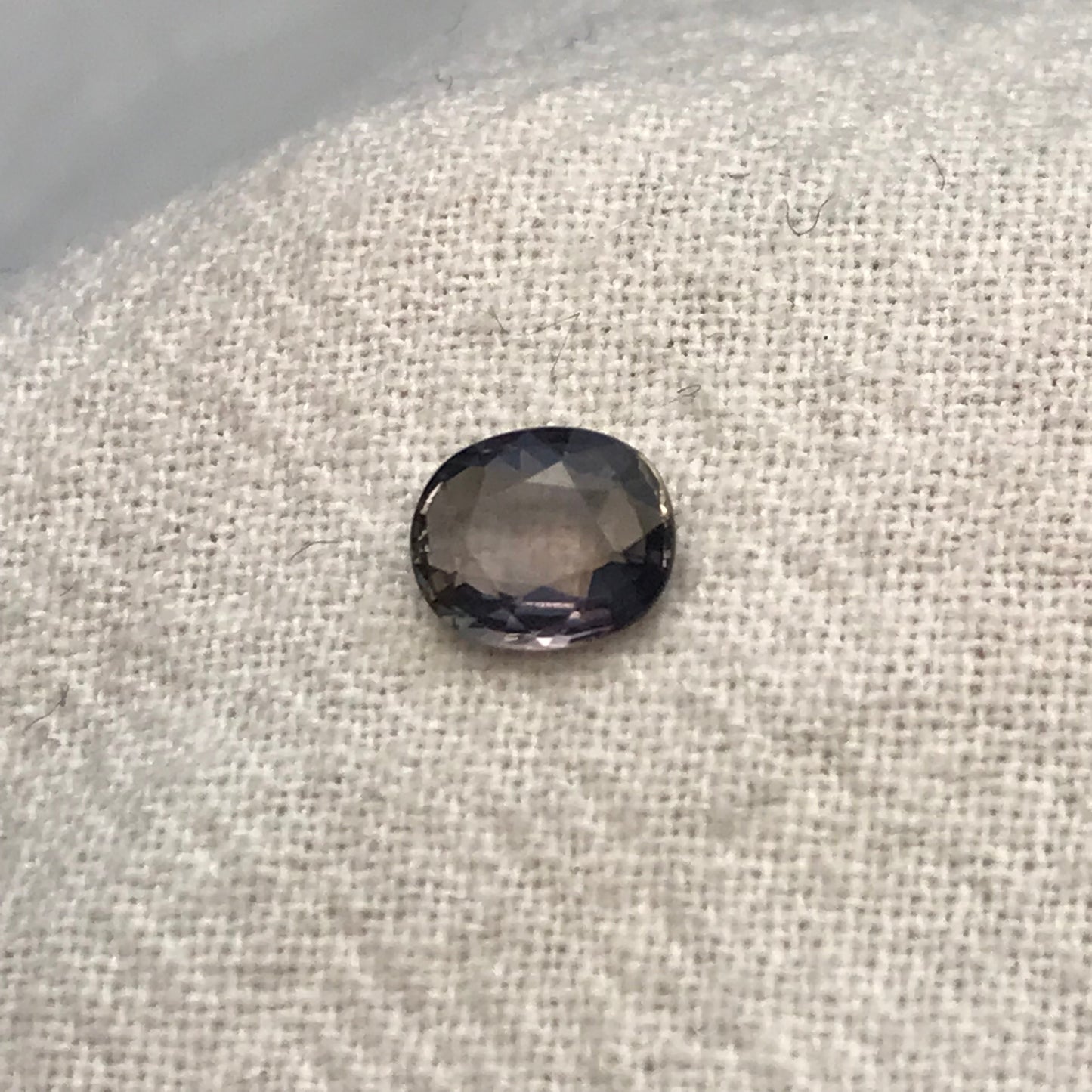 6x5mm Unheated Purple Sapphire 0.77 carat Oval Cut, Natural Greenish Purple Faceted Loose Gemstone