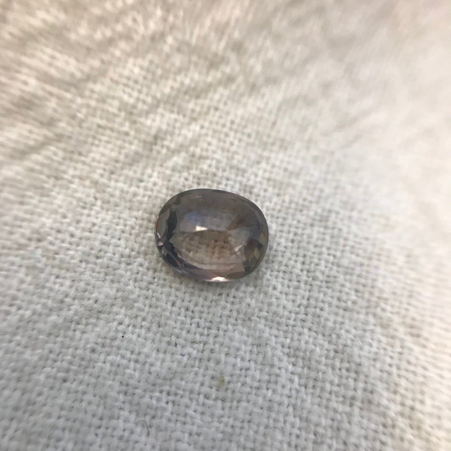 6x5mm Unheated Purple Sapphire 0.77 carat Oval Cut, Natural Greenish Purple Faceted Loose Gemstone