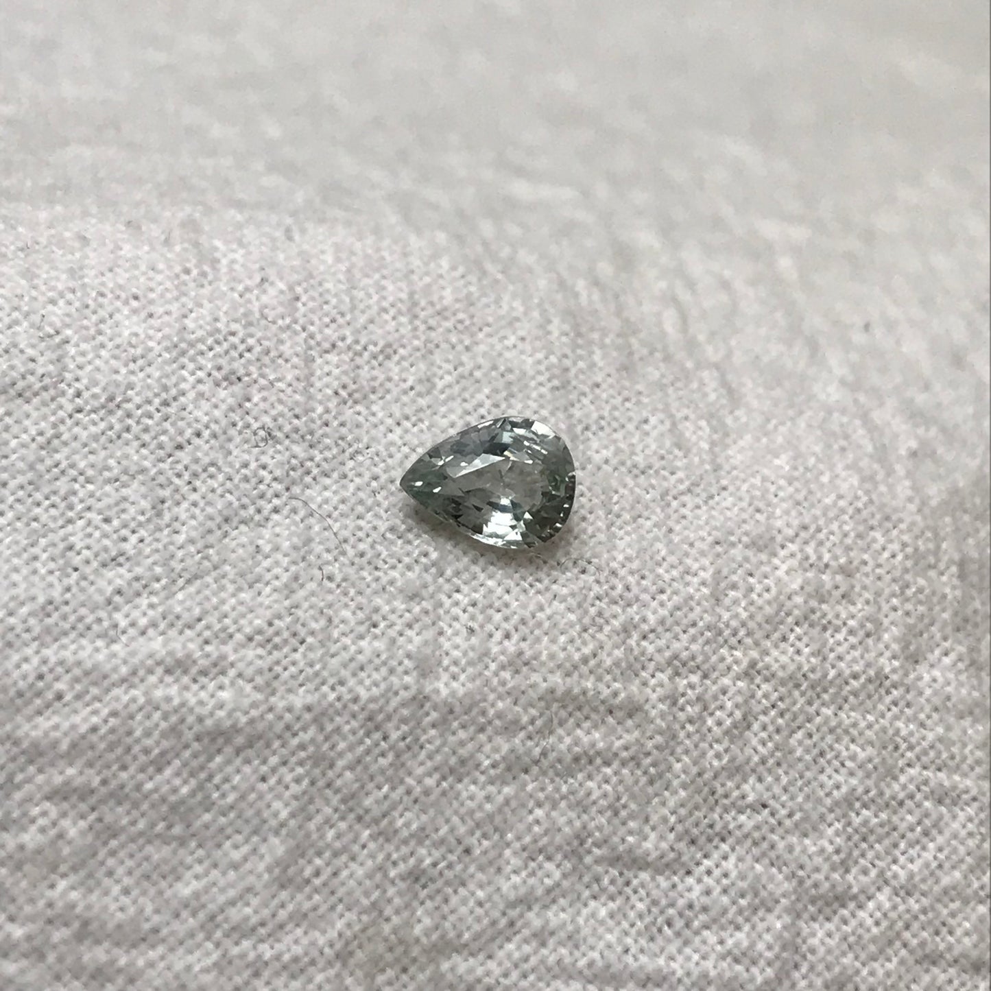 Natural Light Green Sapphire 0.61 Carat 6x4.5mm Pear Corundum Unheated Faceted Loose Bluish Green Gemstone