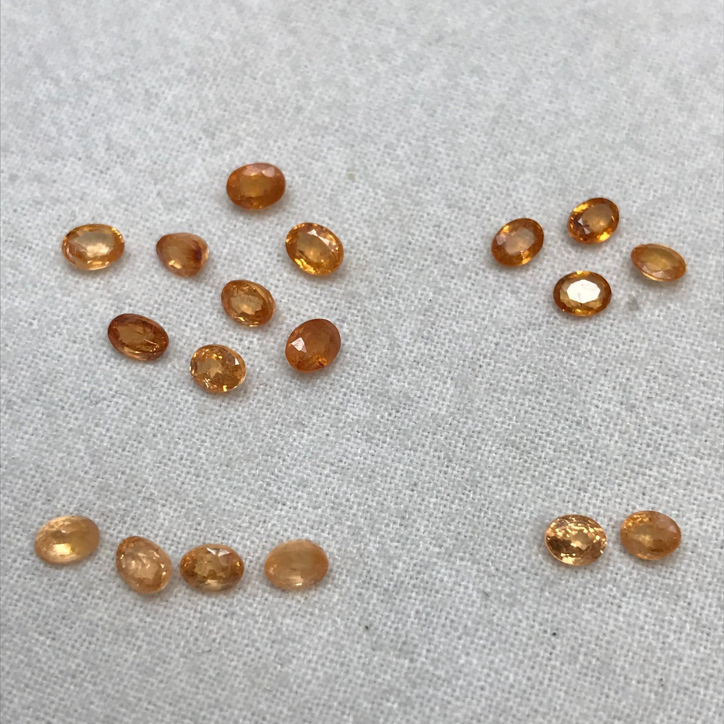 ONE- 4x3mm Orange Spessartite Garnet Oval Cut, Faceted Loose Unmounted Gemstone