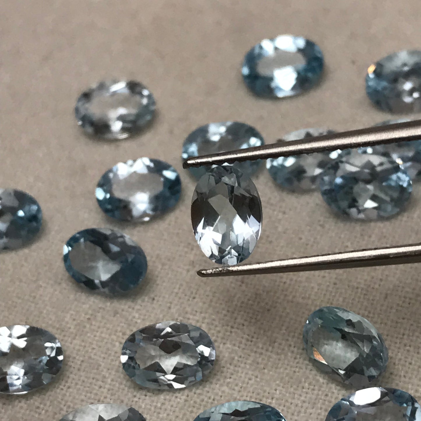 ONE- 7x5mm Sky Blue Topaz Oval Cut, Faceted Loose Unmounted Gemstone