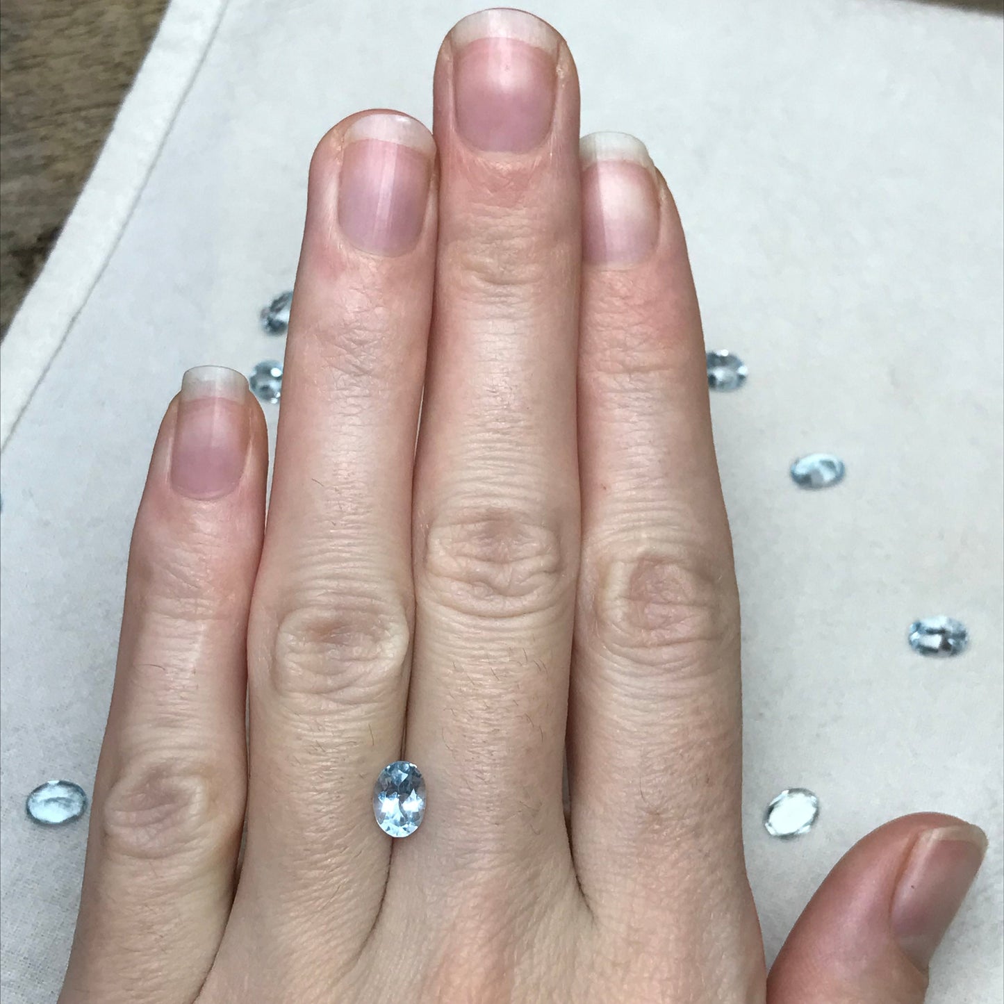 ONE- 7x5mm Sky Blue Topaz Oval Cut, Faceted Loose Unmounted Gemstone