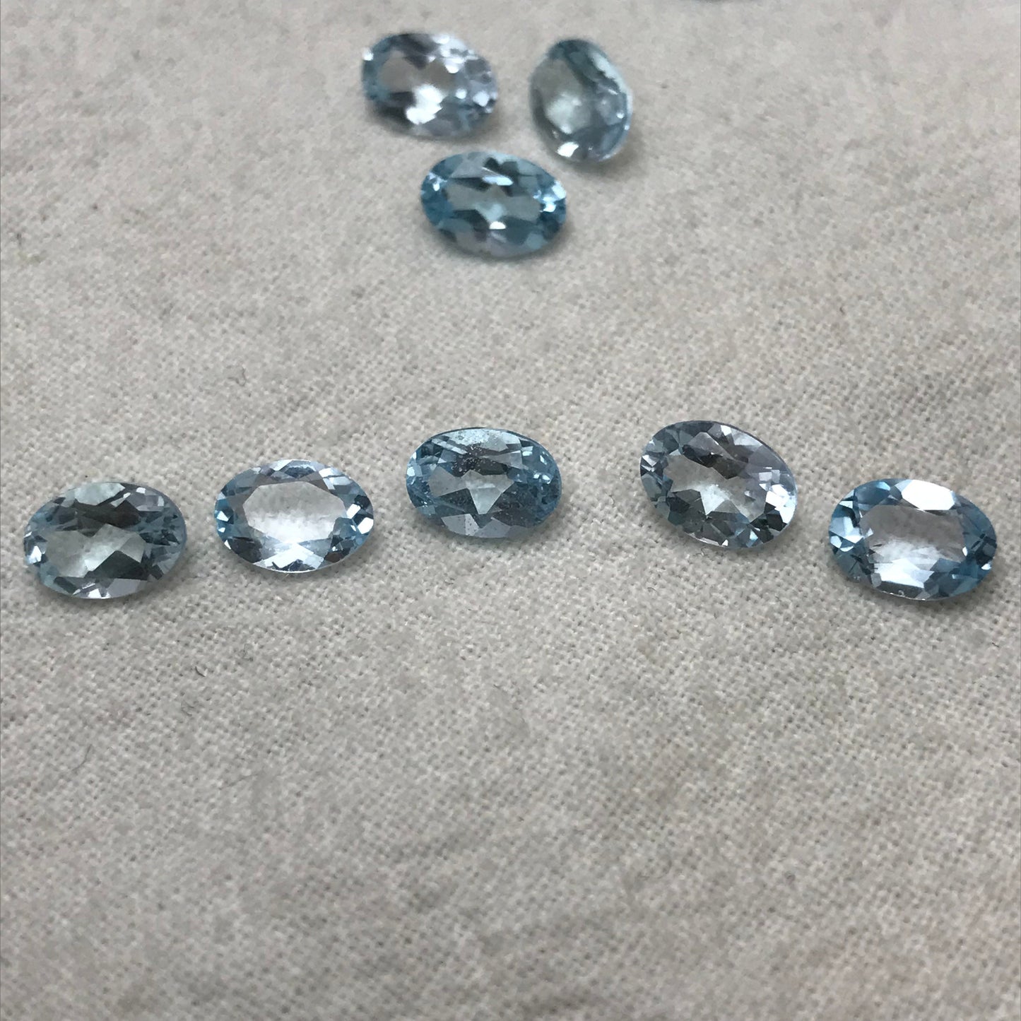 ONE- 7x5mm Sky Blue Topaz Oval Cut, Faceted Loose Unmounted Gemstone