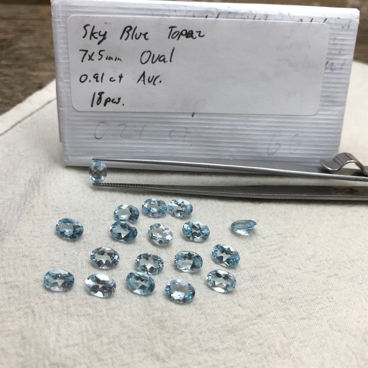 ONE- 7x5mm Sky Blue Topaz Oval Cut, Faceted Loose Unmounted Gemstone